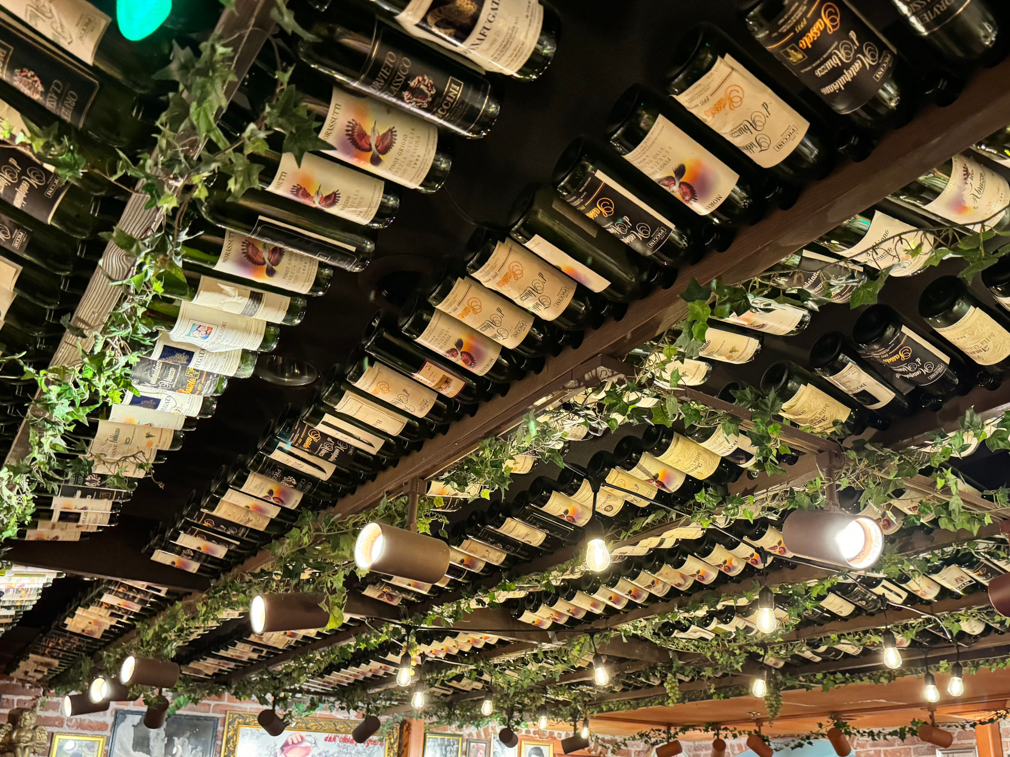 Wine Room Ceiling Buca di Beppo Pasadena Wine Room Ceiling