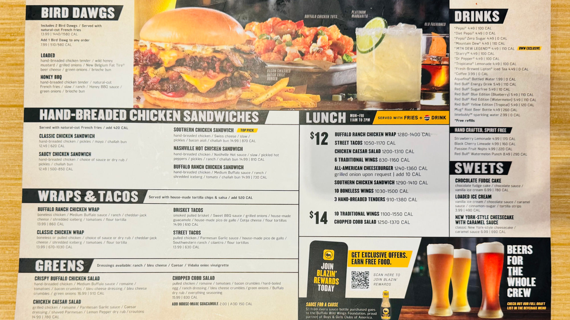 Menu Bird Dawgs Buffalo Wild Wings Menu Bird Dawgs