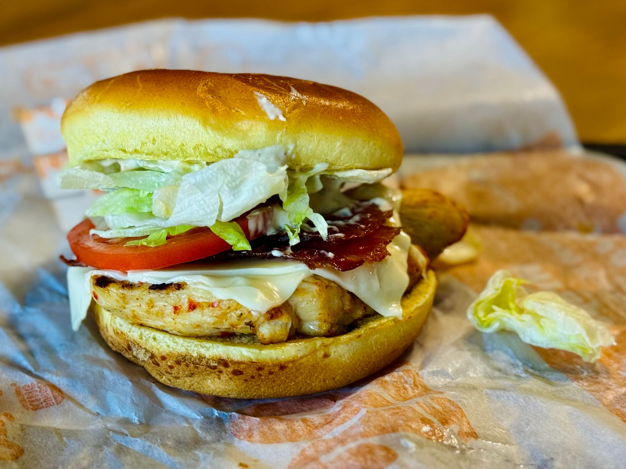 Burger King Bacon and Swiss Flame-Grilled Chicken Sandwich