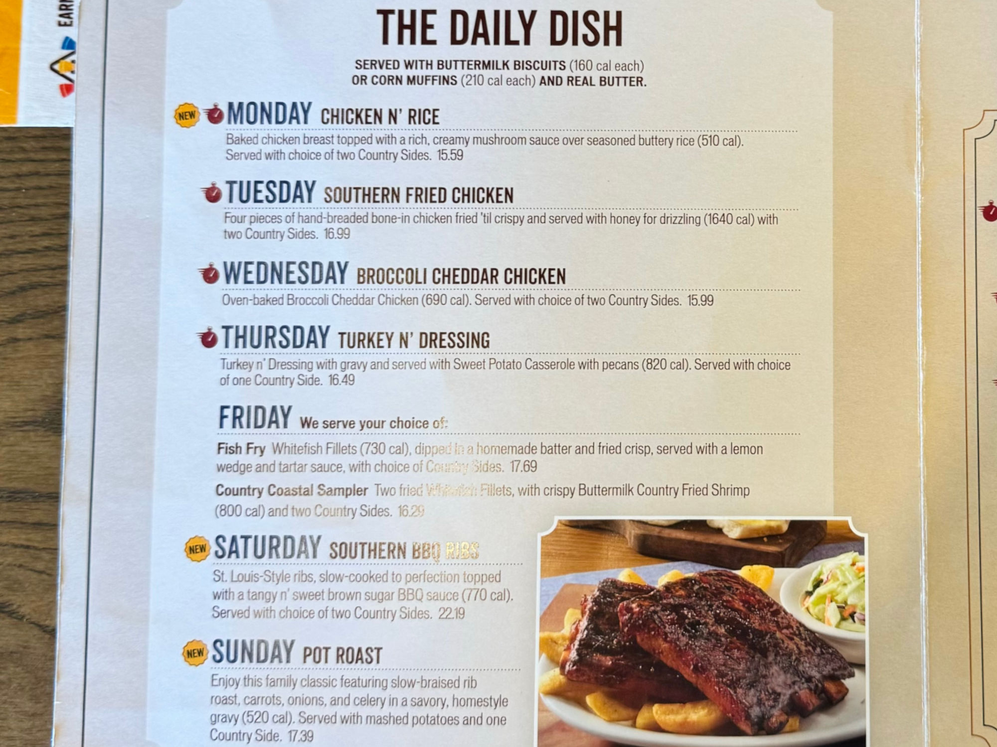 Daily Dish Menu Cracker Barrel Daily Dish Menu