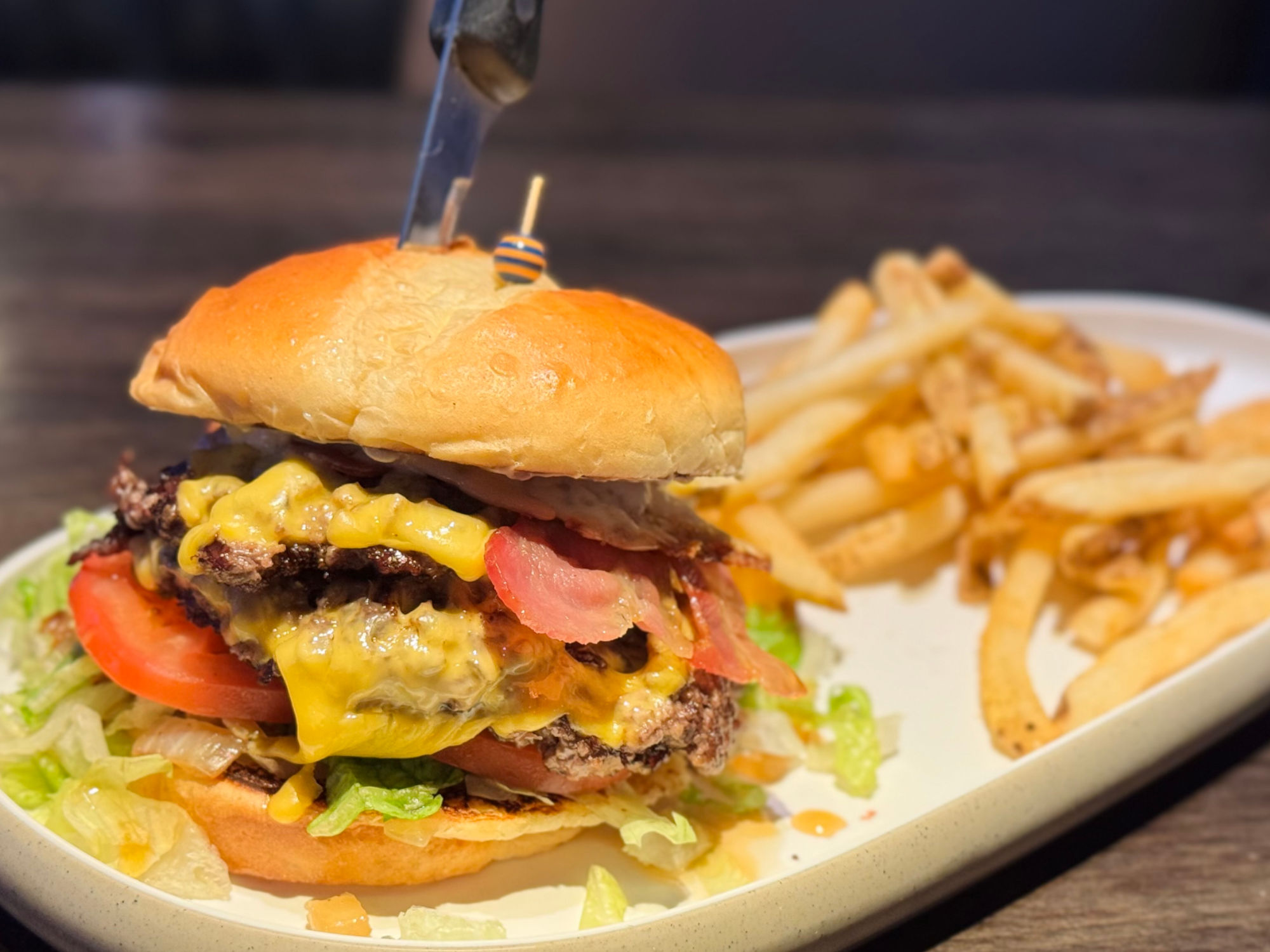 Dave and Buster's Brekky Smashed Burger