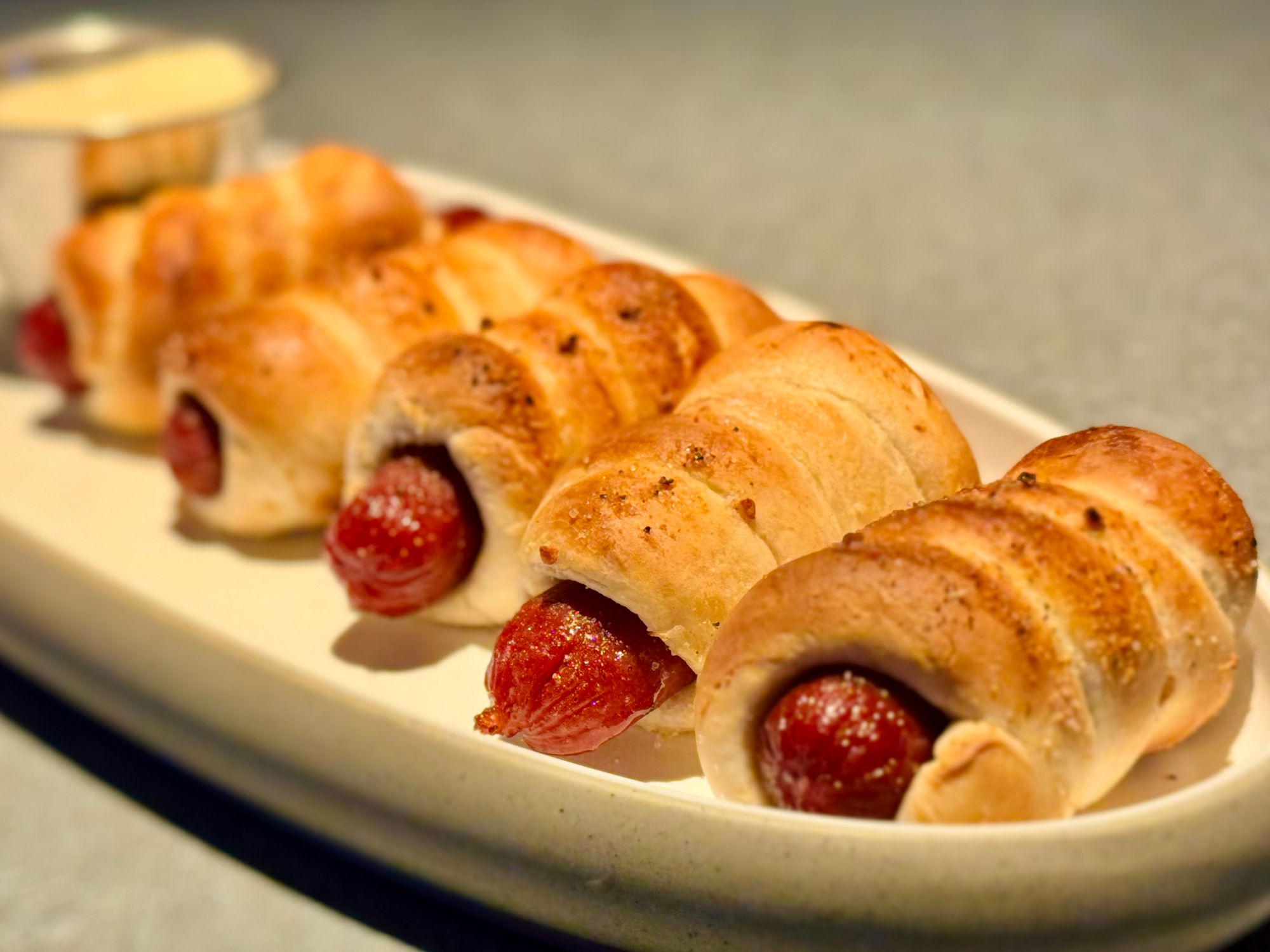 Dave and Buster's Pretzel Dogs
