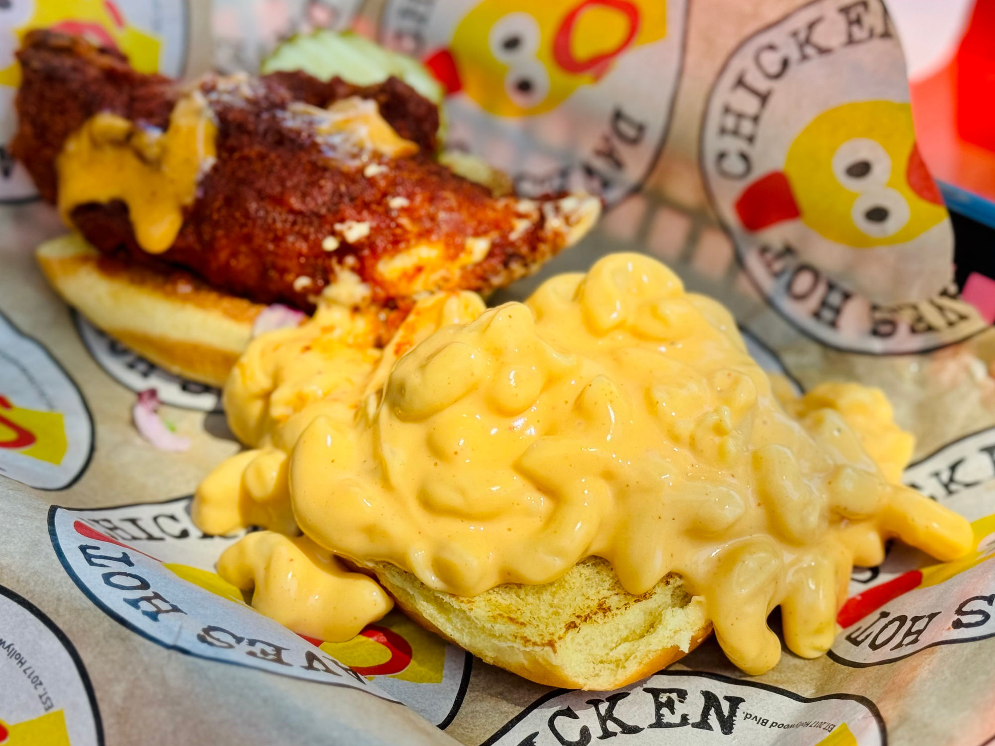 Mac & Cheese Slider Dave's Hot Chicken Mac & Cheese Slider