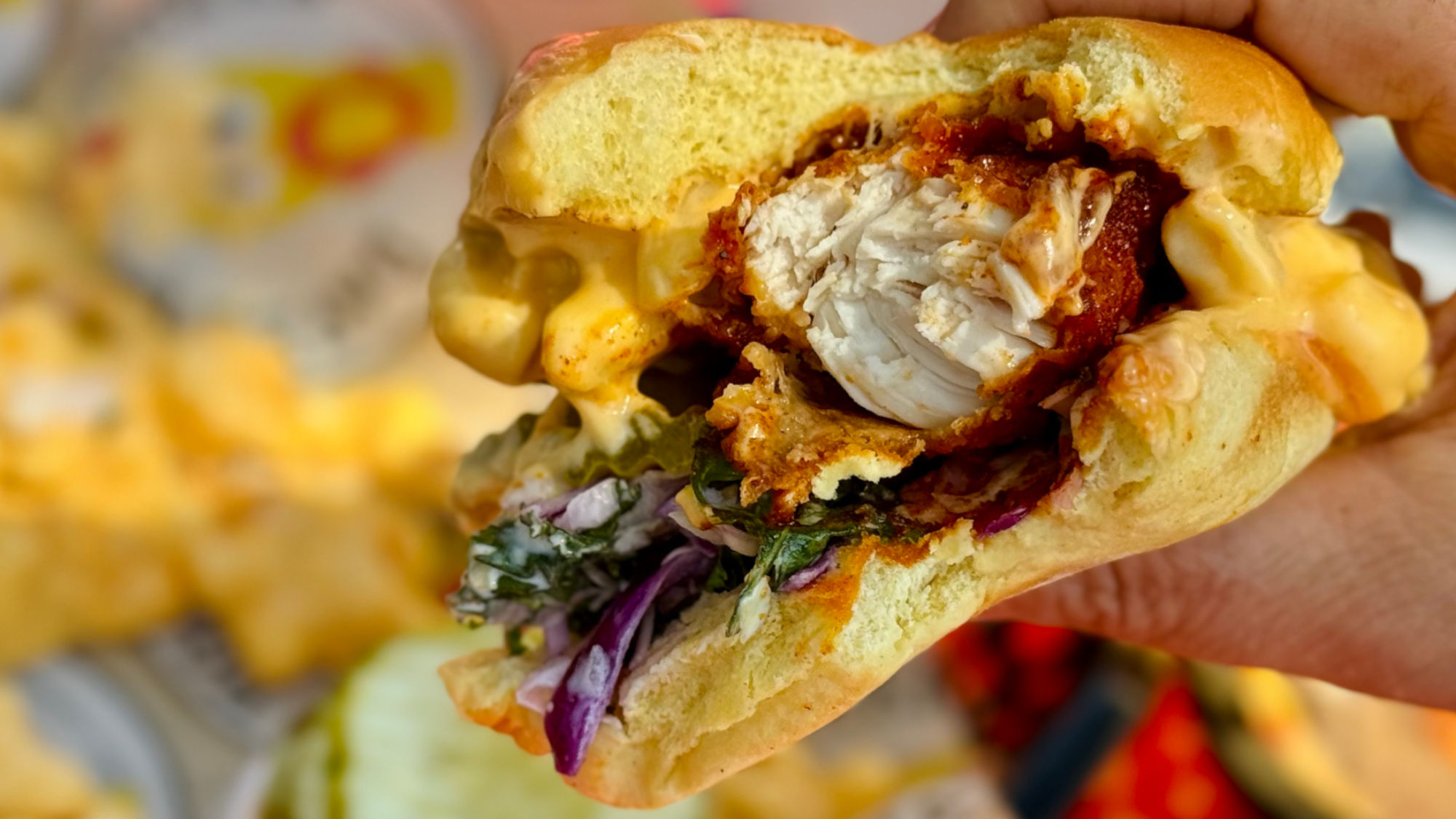 Dave's Hot Chicken Mac & Cheese Slider
