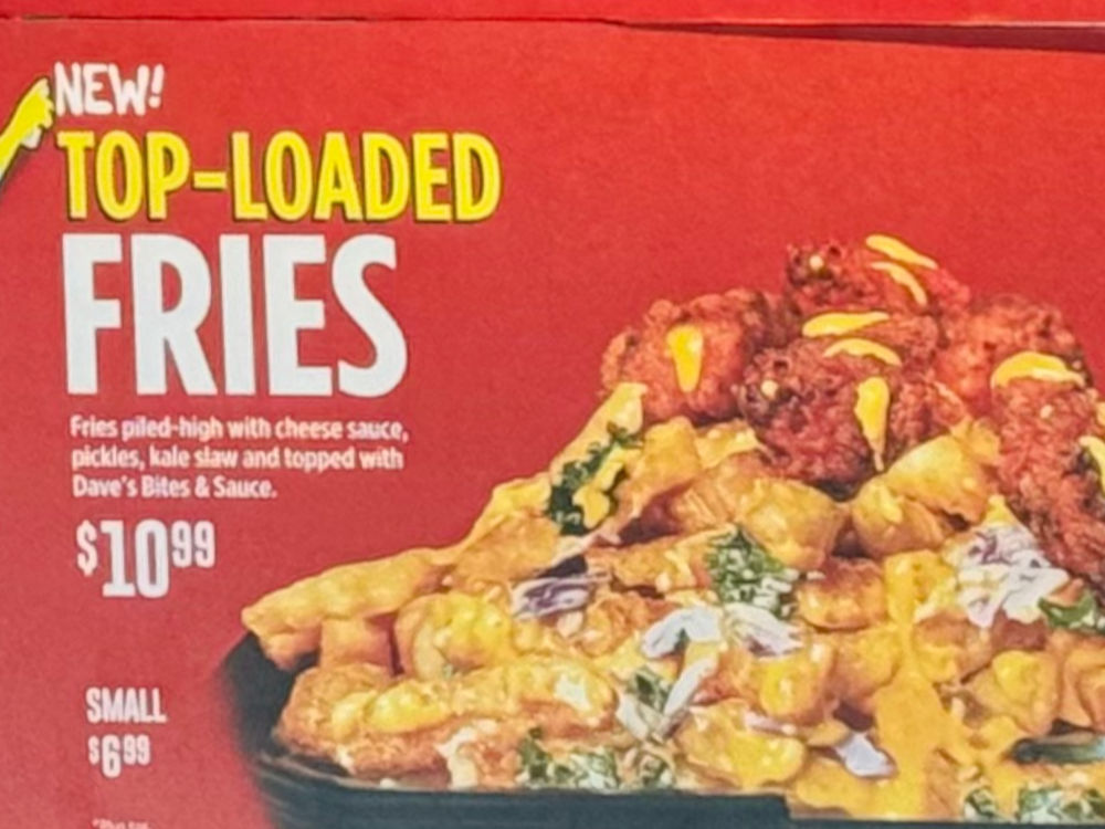 Dave's Hot Chicken Menu Top Loaded Fries