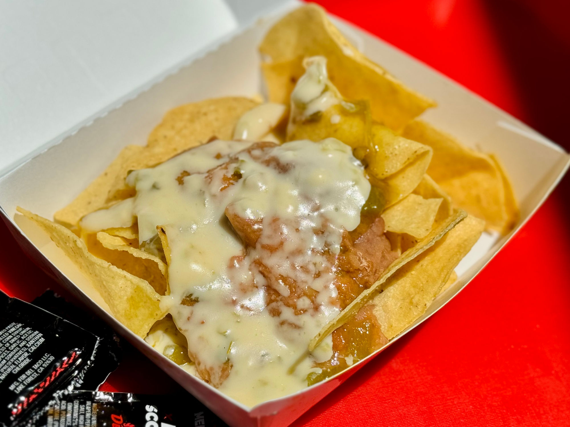 Del Taco 3 Layer Queso Nachos