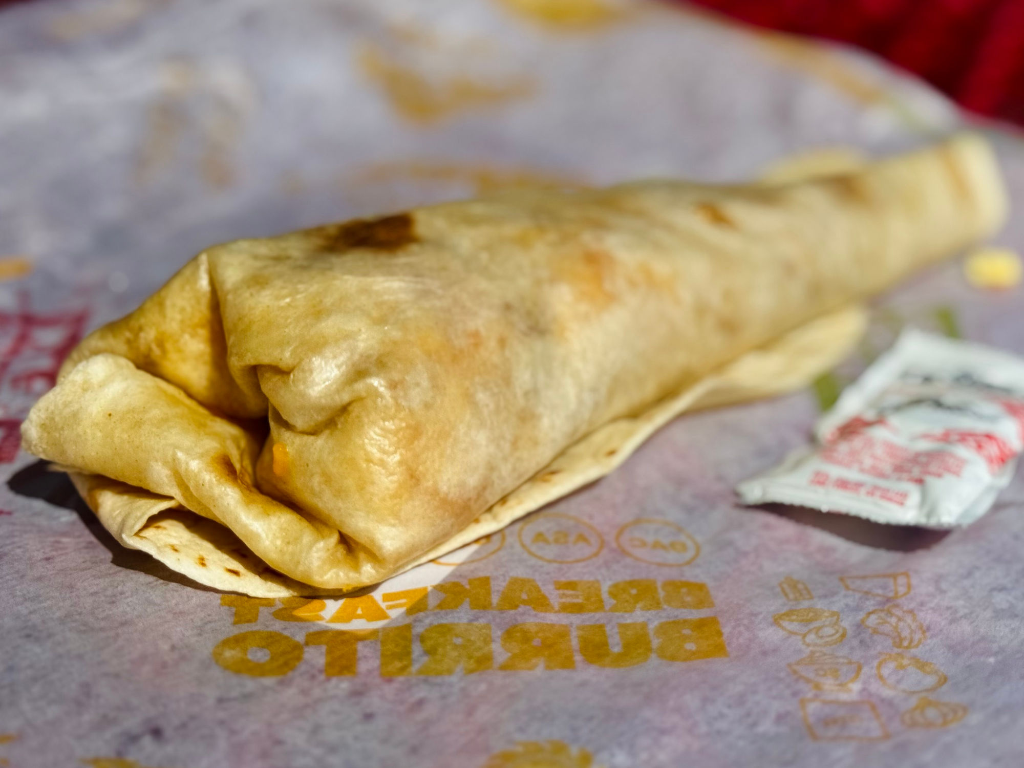 Del Taco Bacon Breakfast Burrito