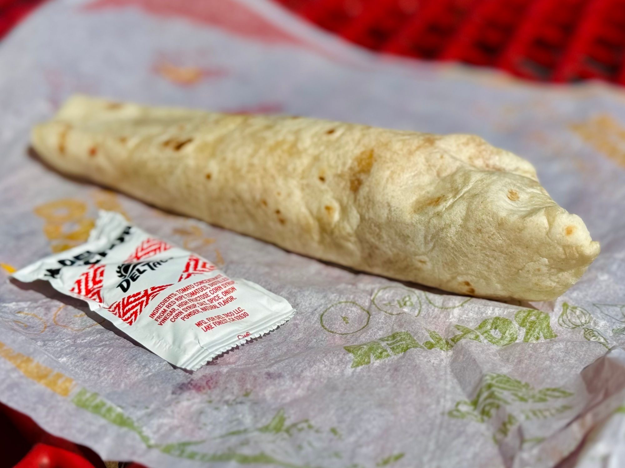 Del Taco Bacon Breakfast Roller