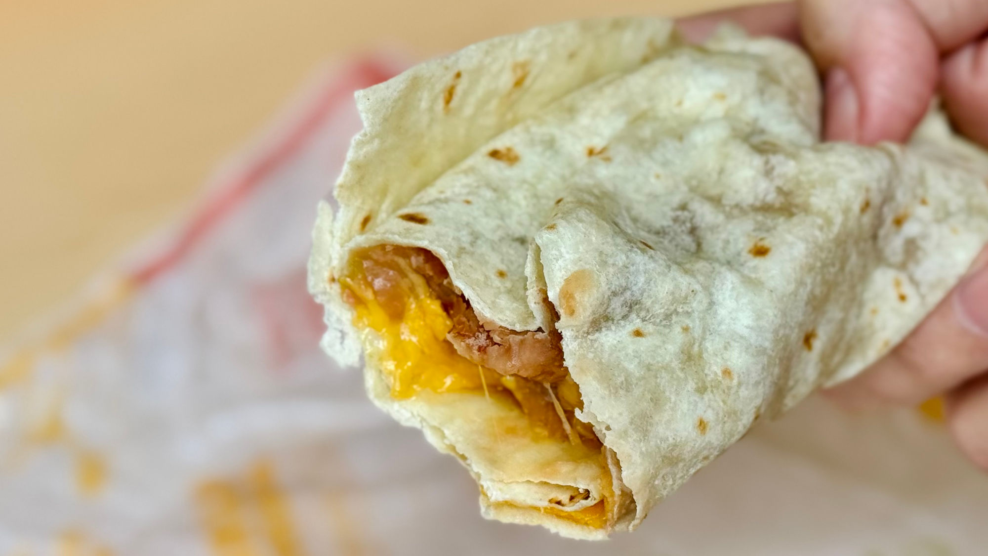 Del Taco Green Bean & Cheese Burrito
