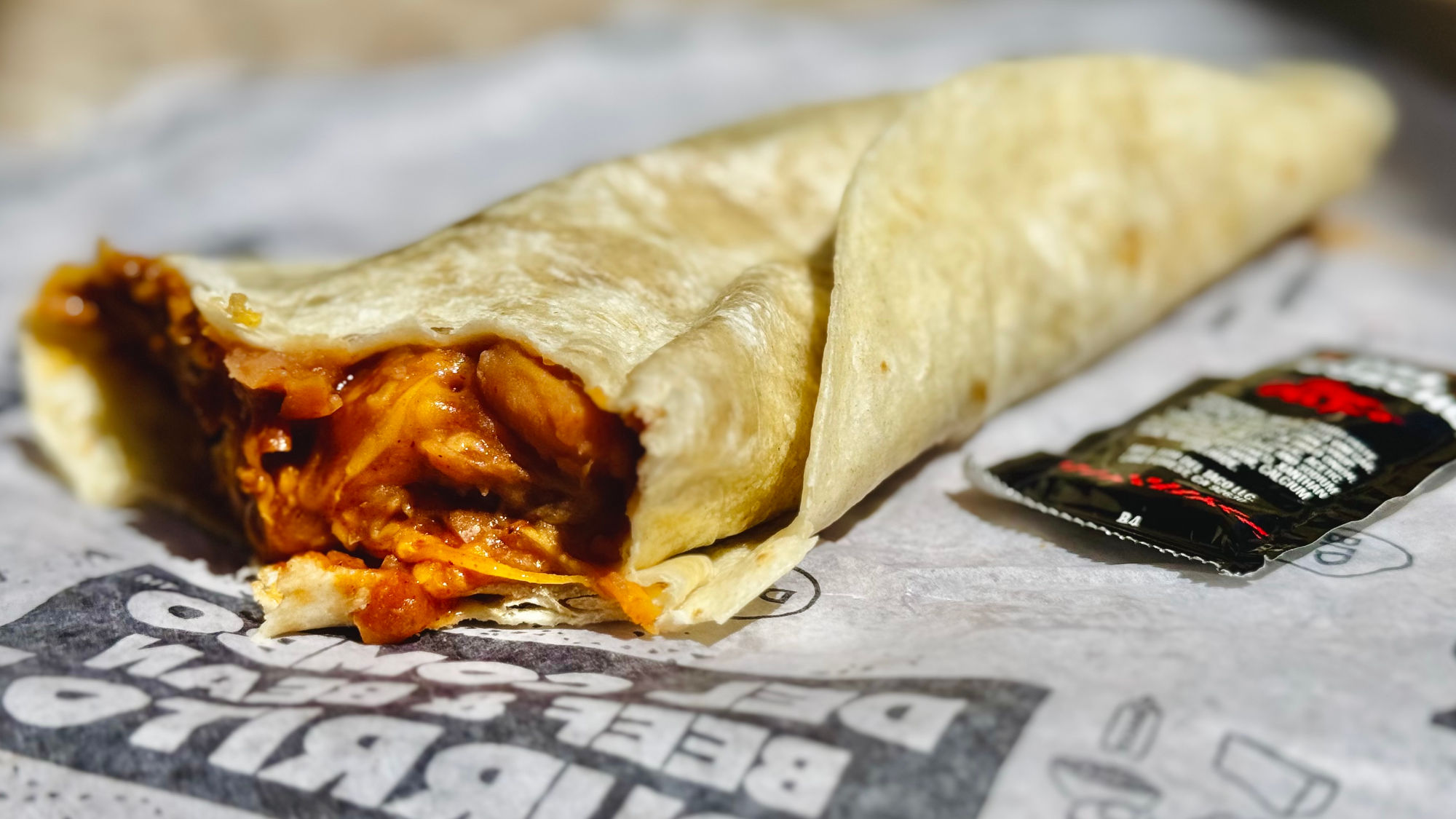 Del Taco Del Combo Beef & Bean Burrito