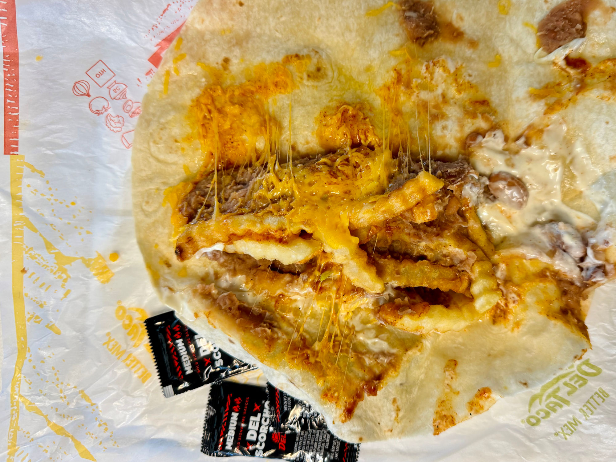 Del Taco Bold Bean & Cheese Burrito