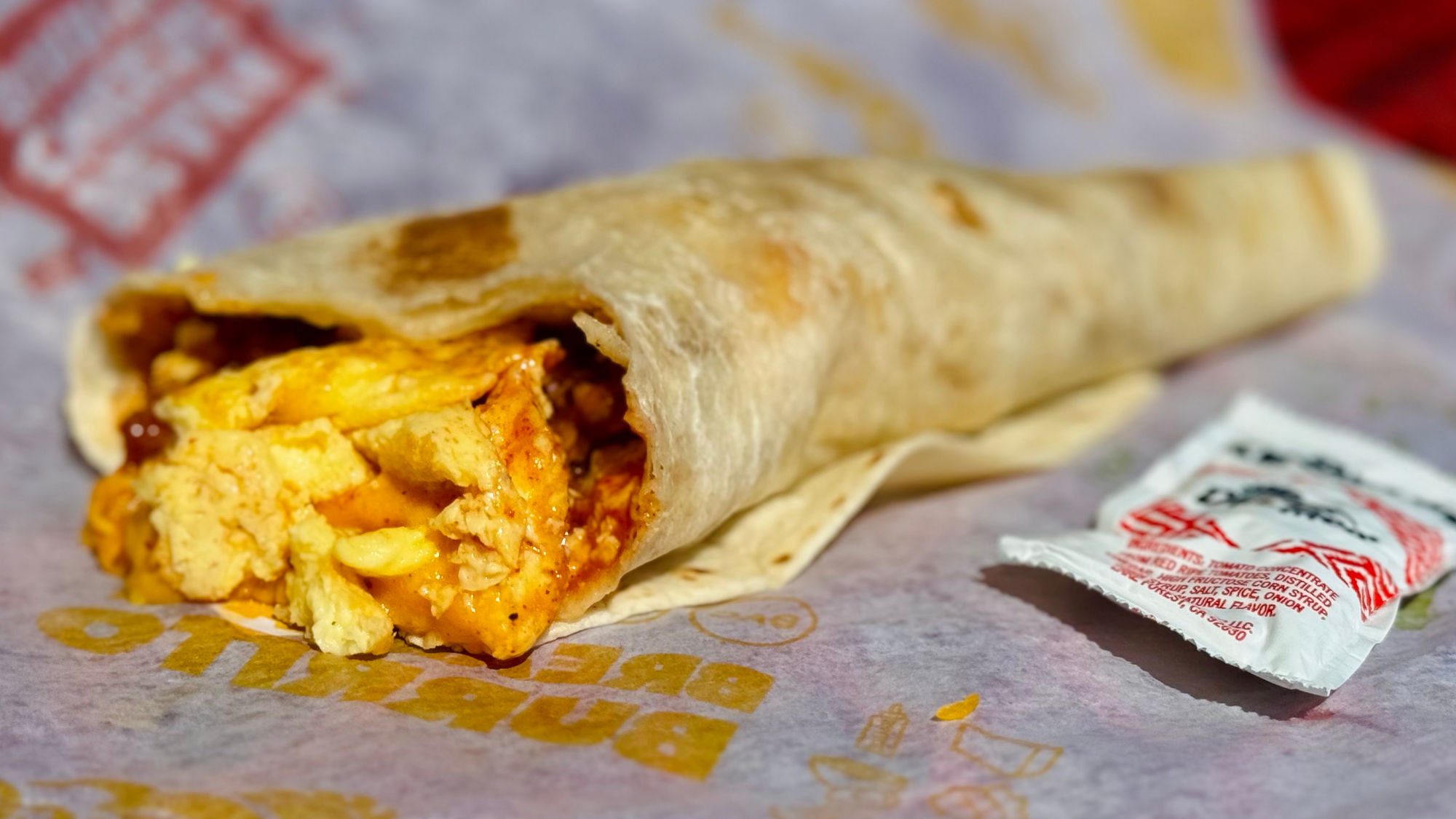 Del Taco Bacon Breakfast Burrito