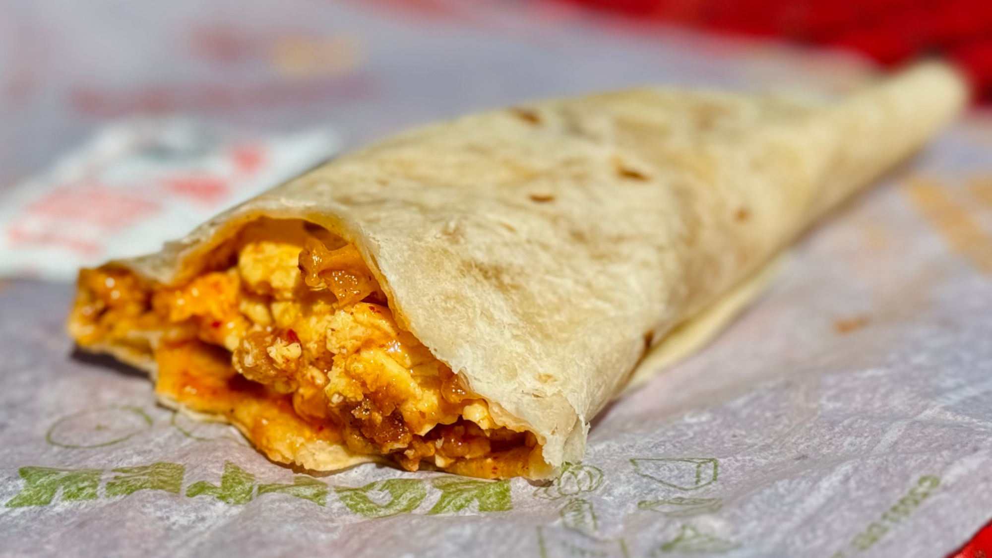 Del Taco Bacon Breakfast Roller