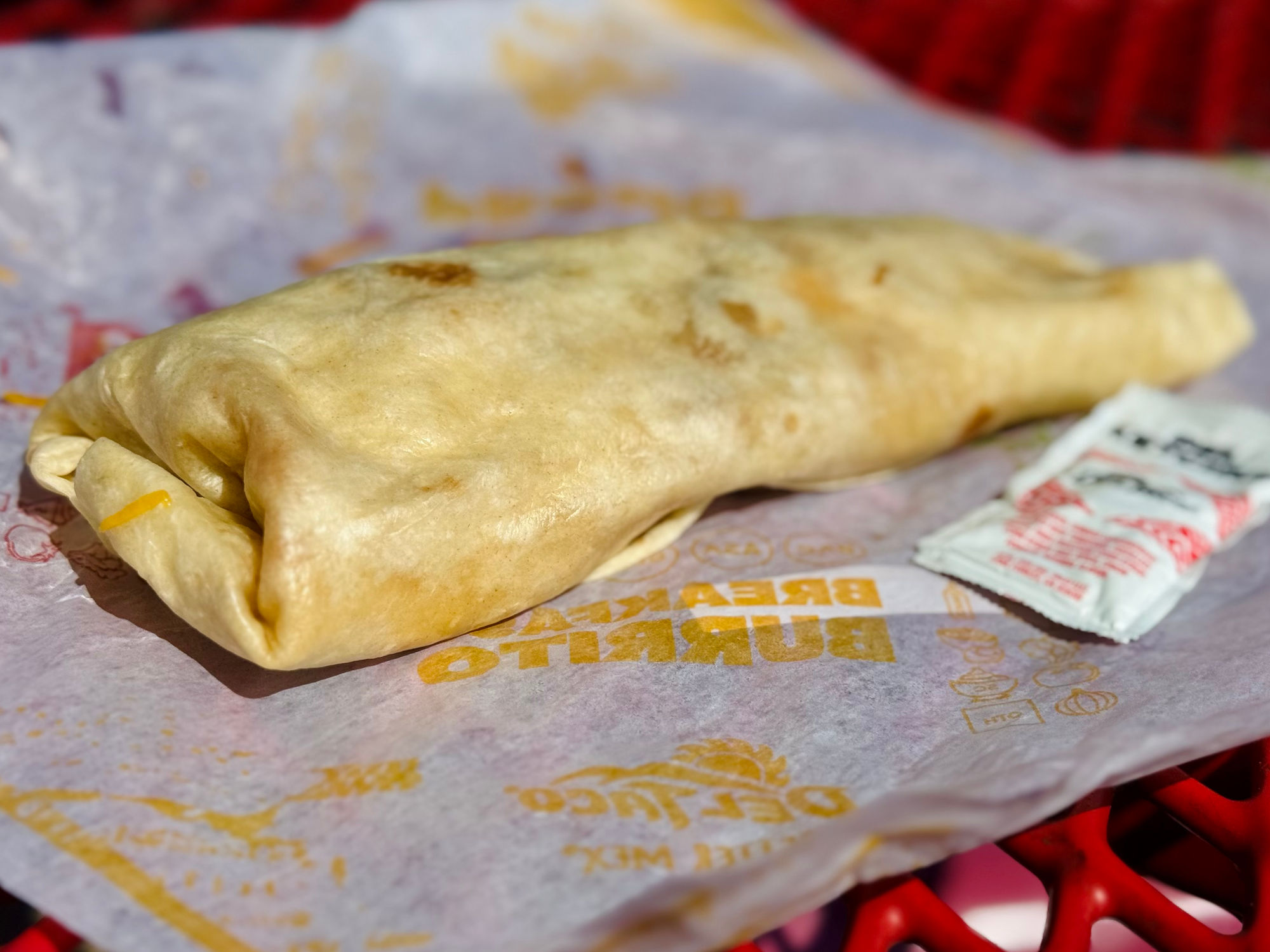 Del Taco Carne Asada Steak Breakfast Burrito