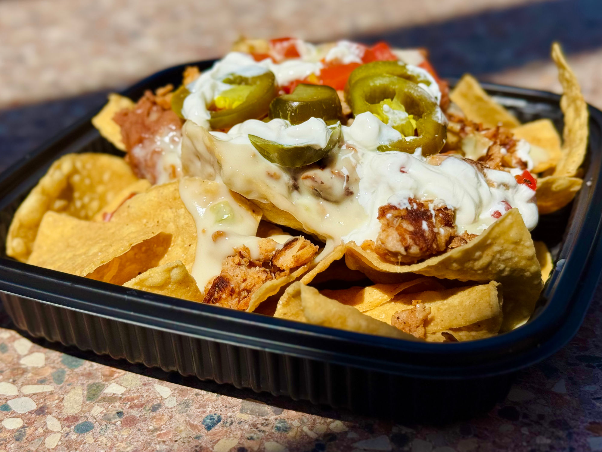 Del Taco Chicken Queso Loaded Nachos
