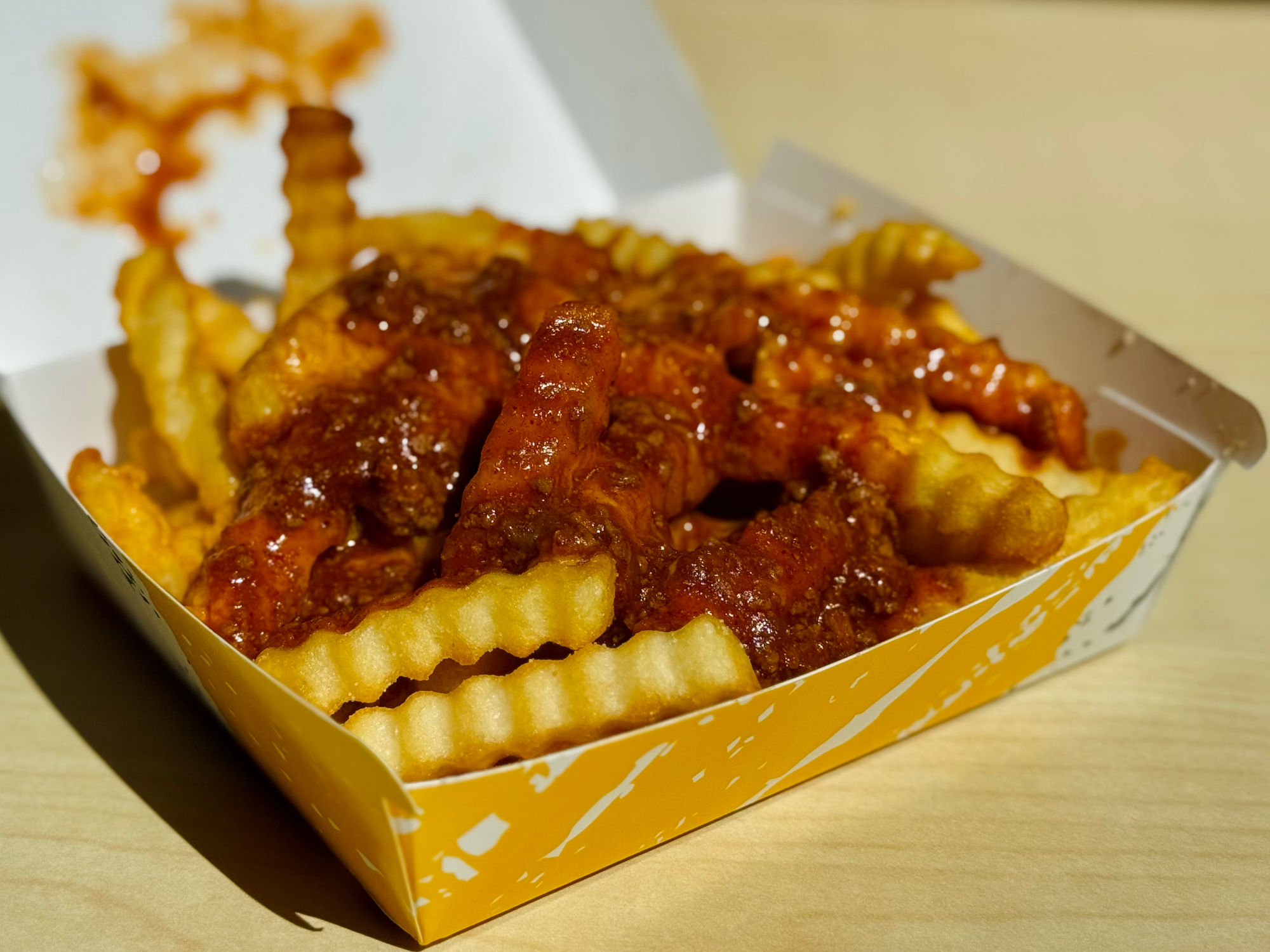 Del Taco Chili Cheddar Fries
