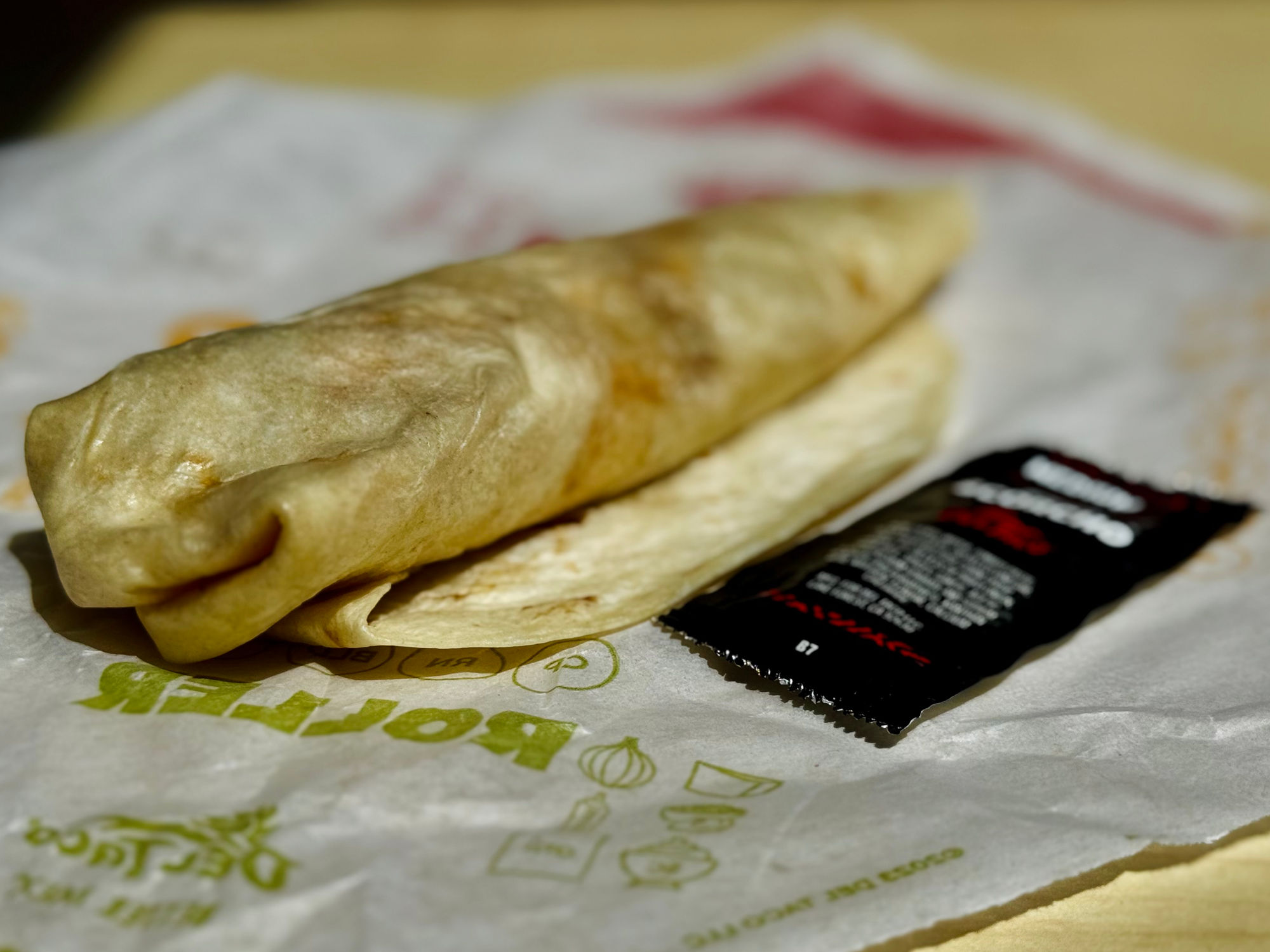 Del Taco Chipotle Chicken Cheddar Roller