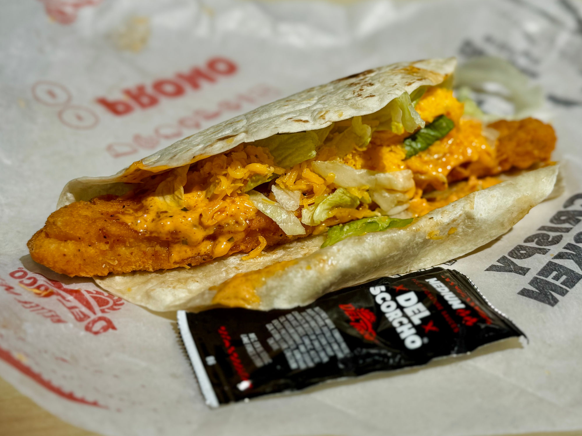 Del Taco Chipotle Crispy Chicken Taco