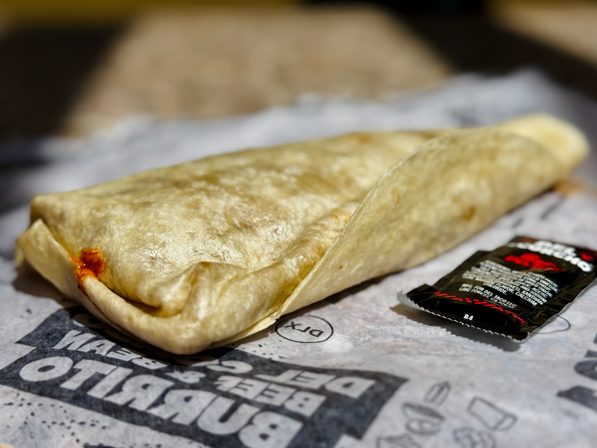 Del Taco Del Combo Beef & Bean Burrito