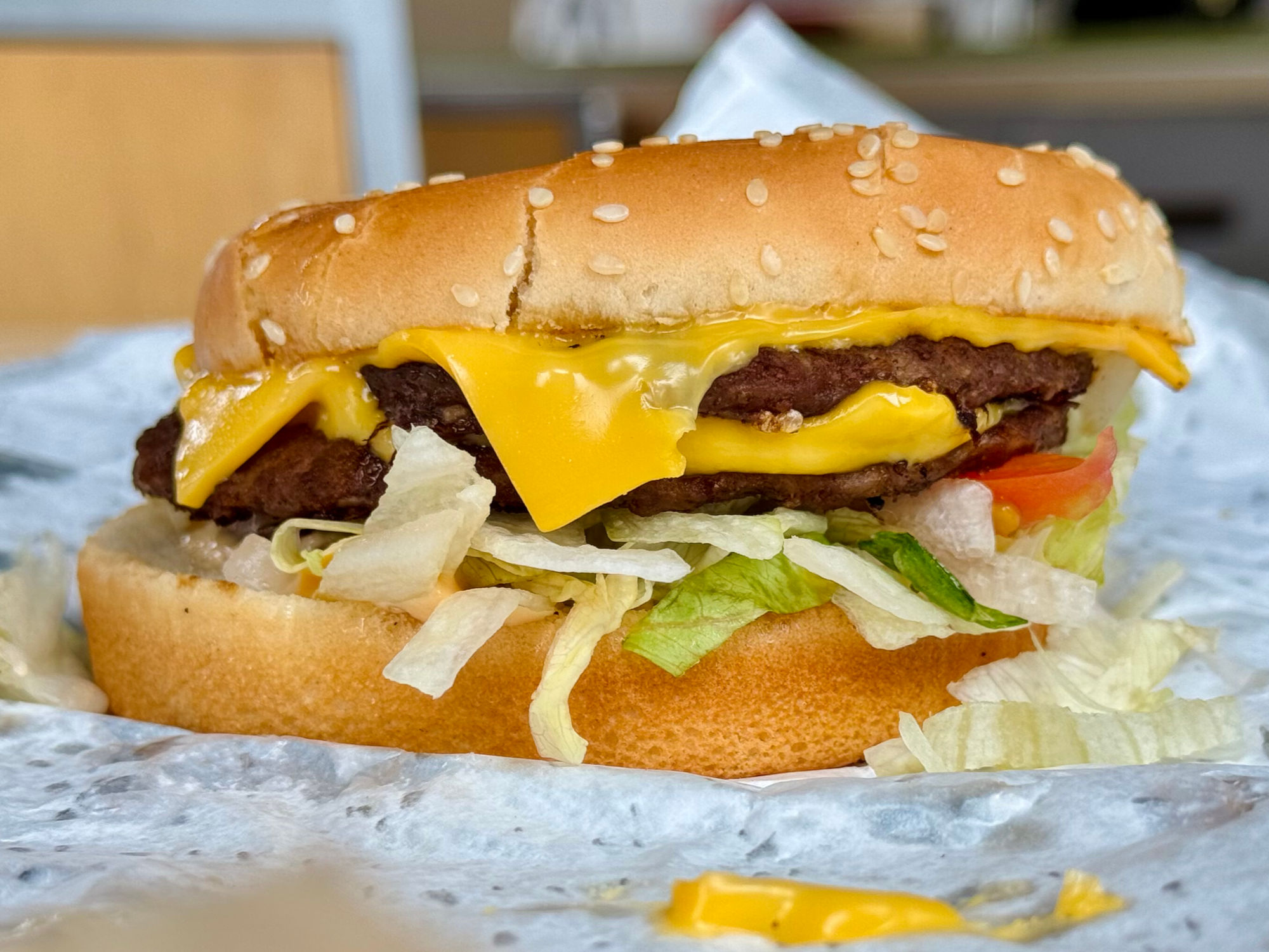 Del Taco Double Del Cheeseburger