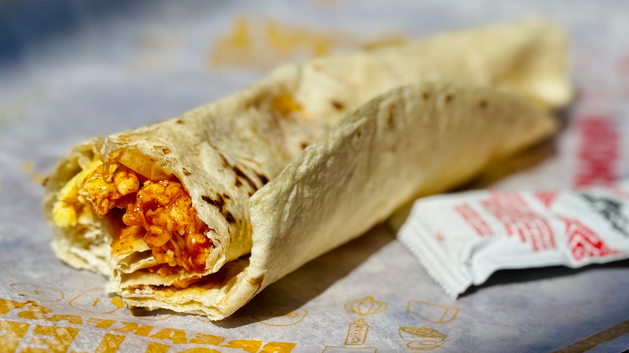 Del Taco Egg & Cheese Breakfast Roller