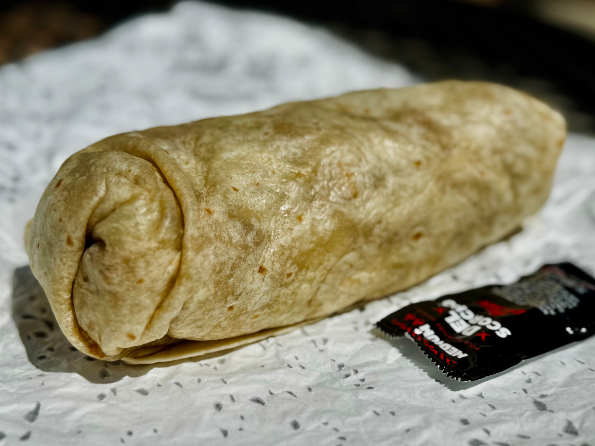 Del Taco Epic Grilled Chicken Loaded Queso Burrito