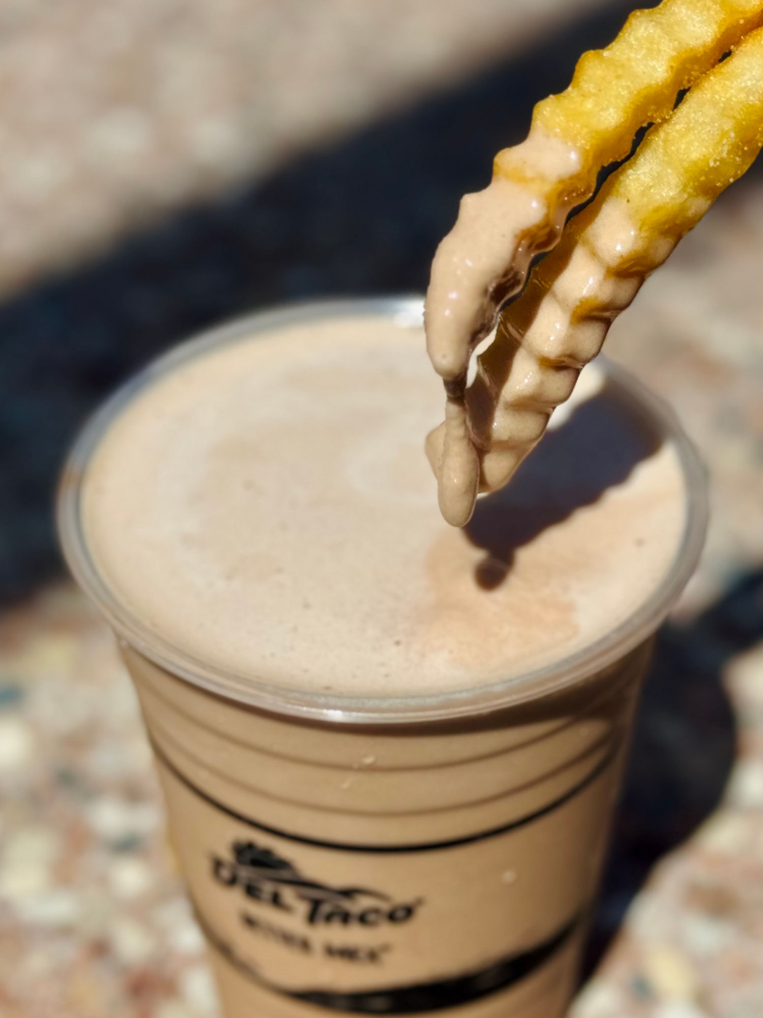 Del Taco Fries and Chocolate Shake