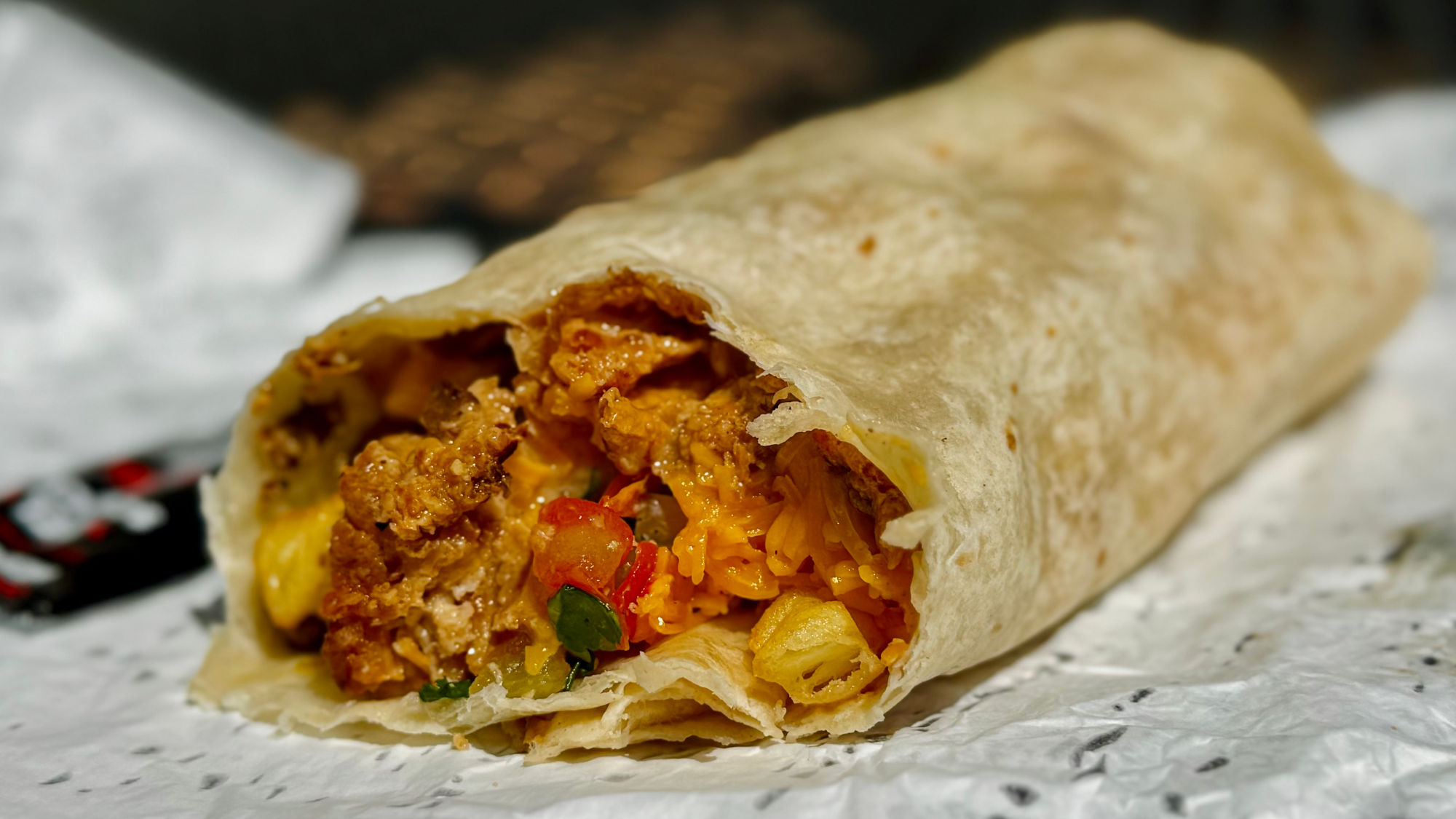 Del Taco Epic Grilled Chicken Loaded Queso Burrito