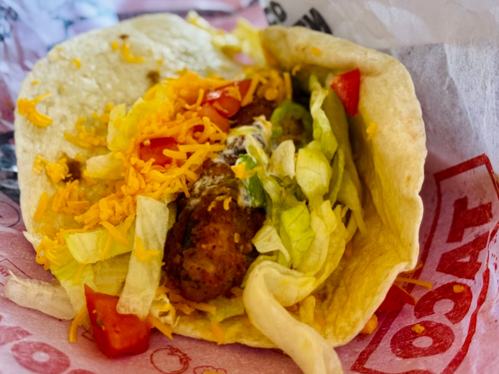 Del Taco Plain Fried Pickle Taco