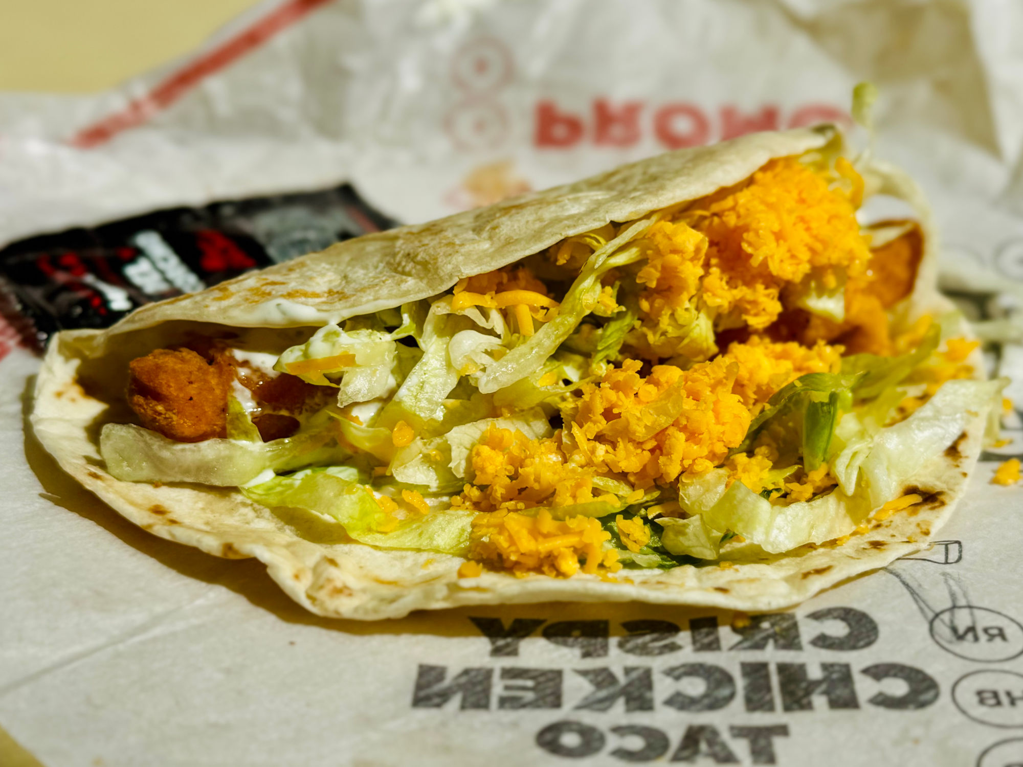 Del Taco Ranch Crispy Chicken Taco
