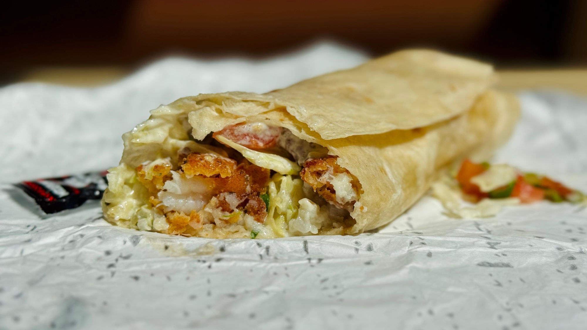 Del Taco Jumbo Shrimp Burrito