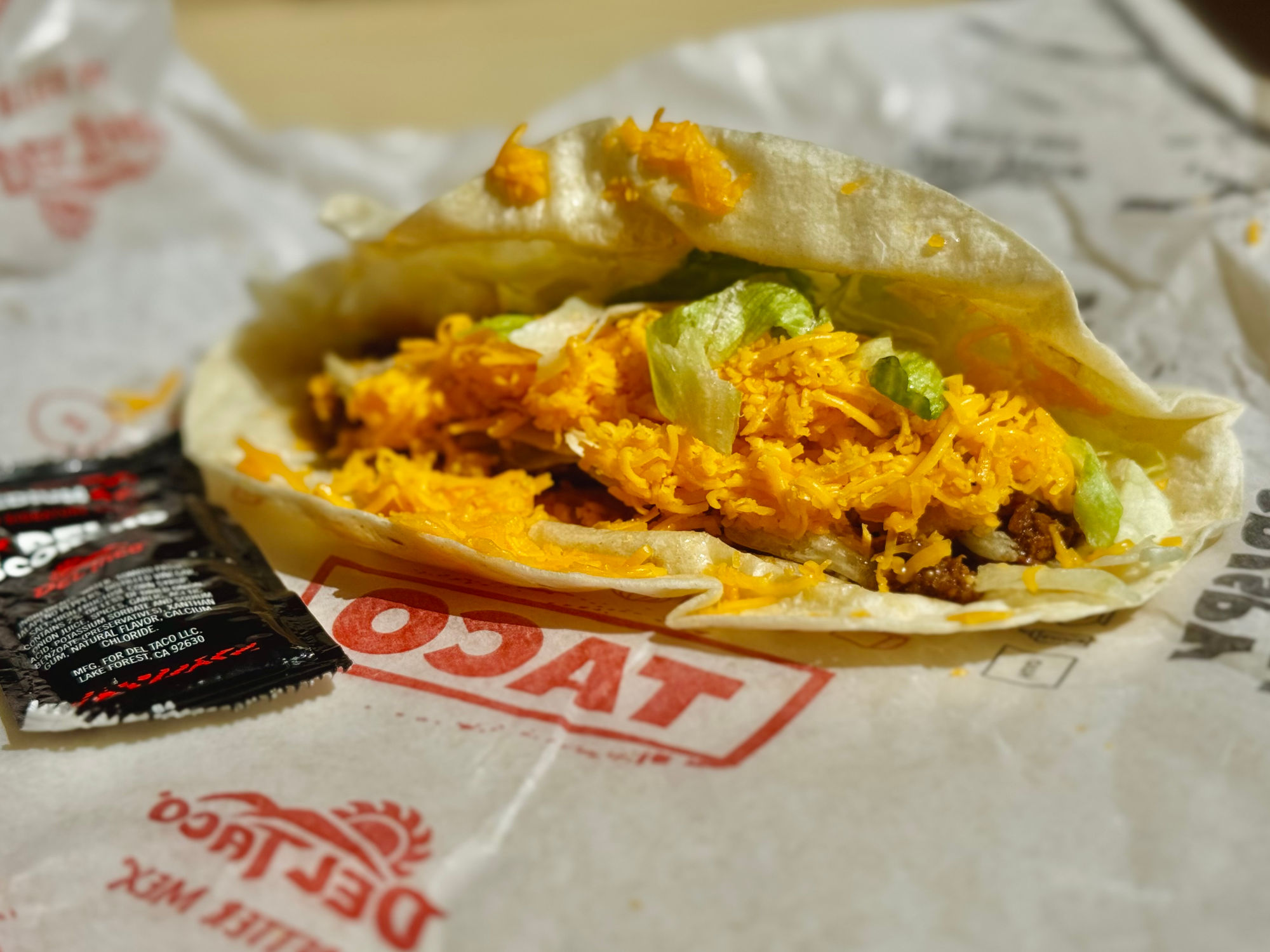 Del Taco Soft Snack Taco