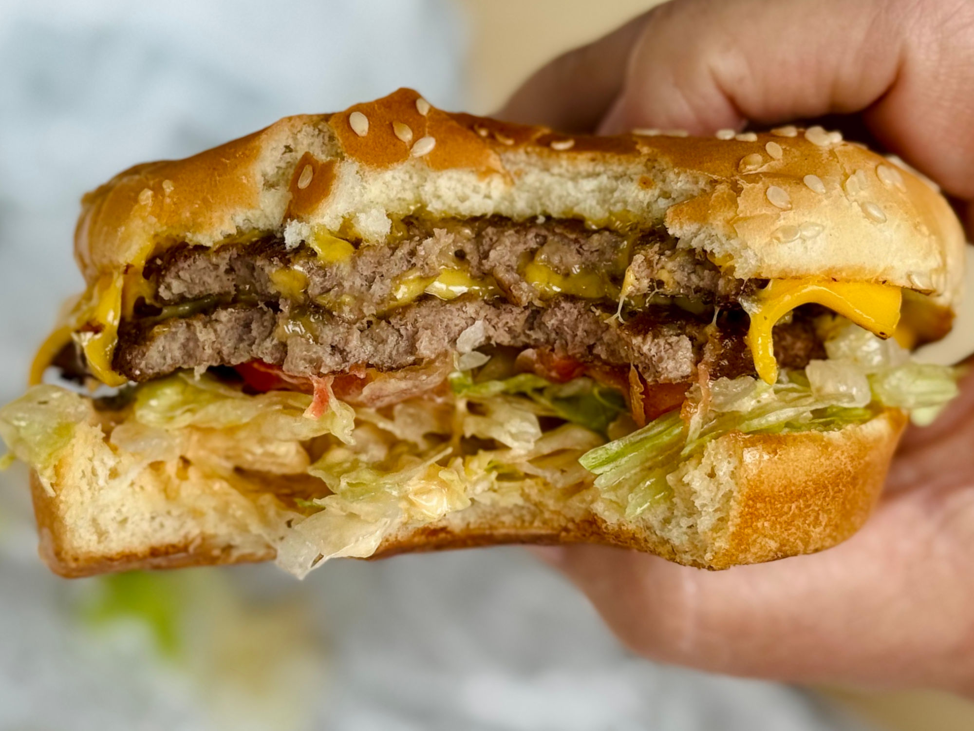 Del Taco Double Del Cheeseburger