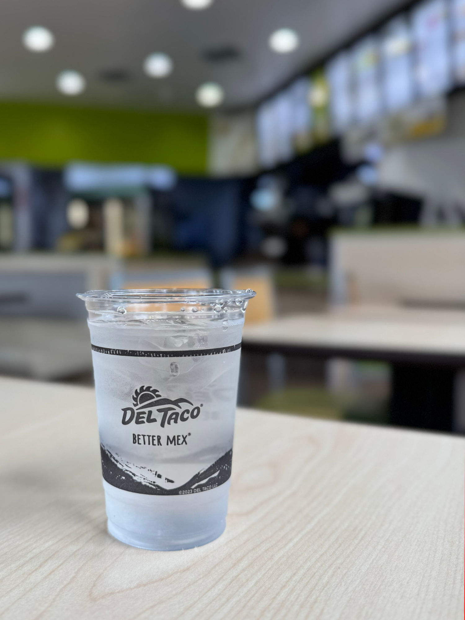 Del Taco Water Cup