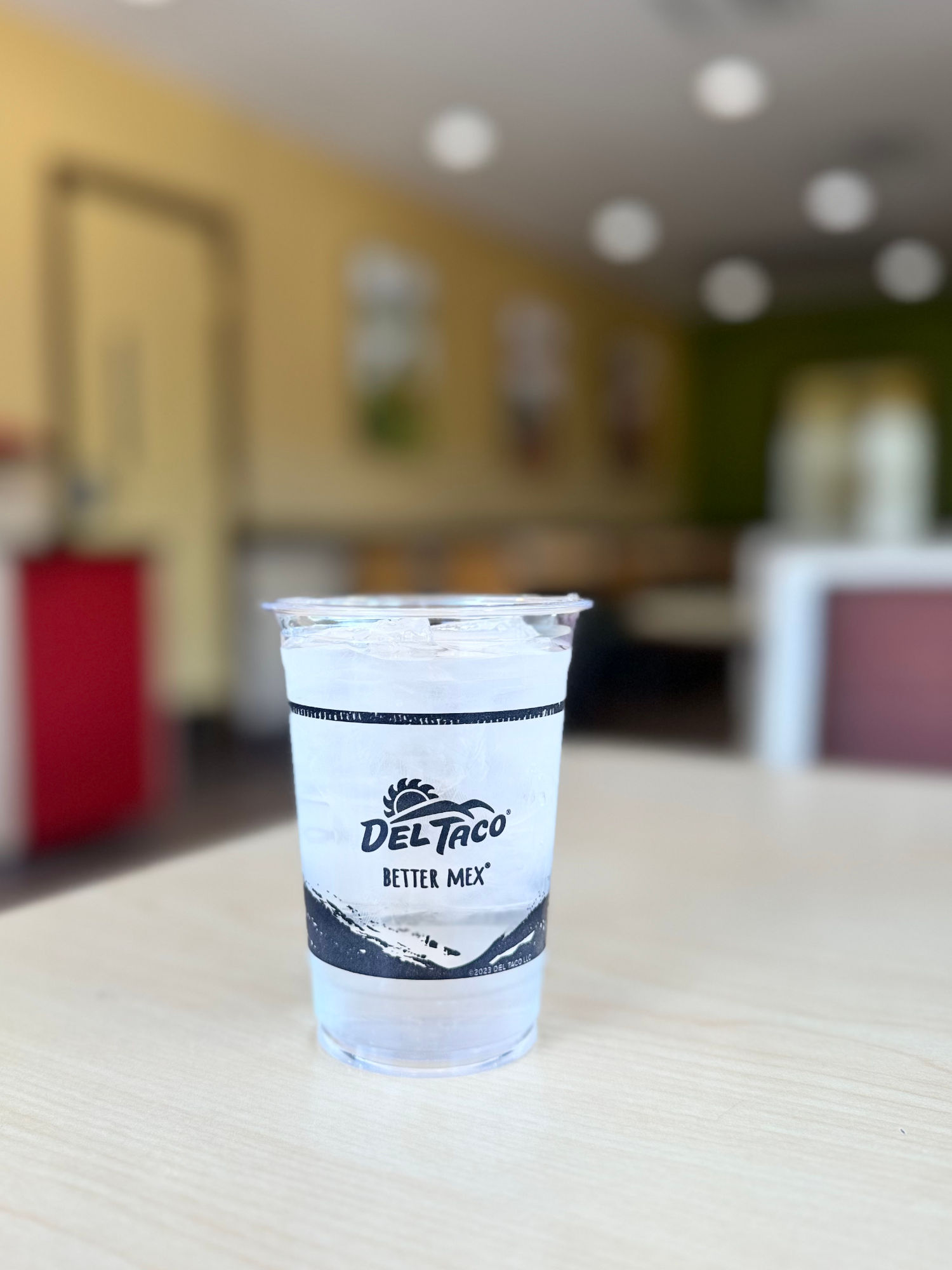 Del Taco Water Glass
