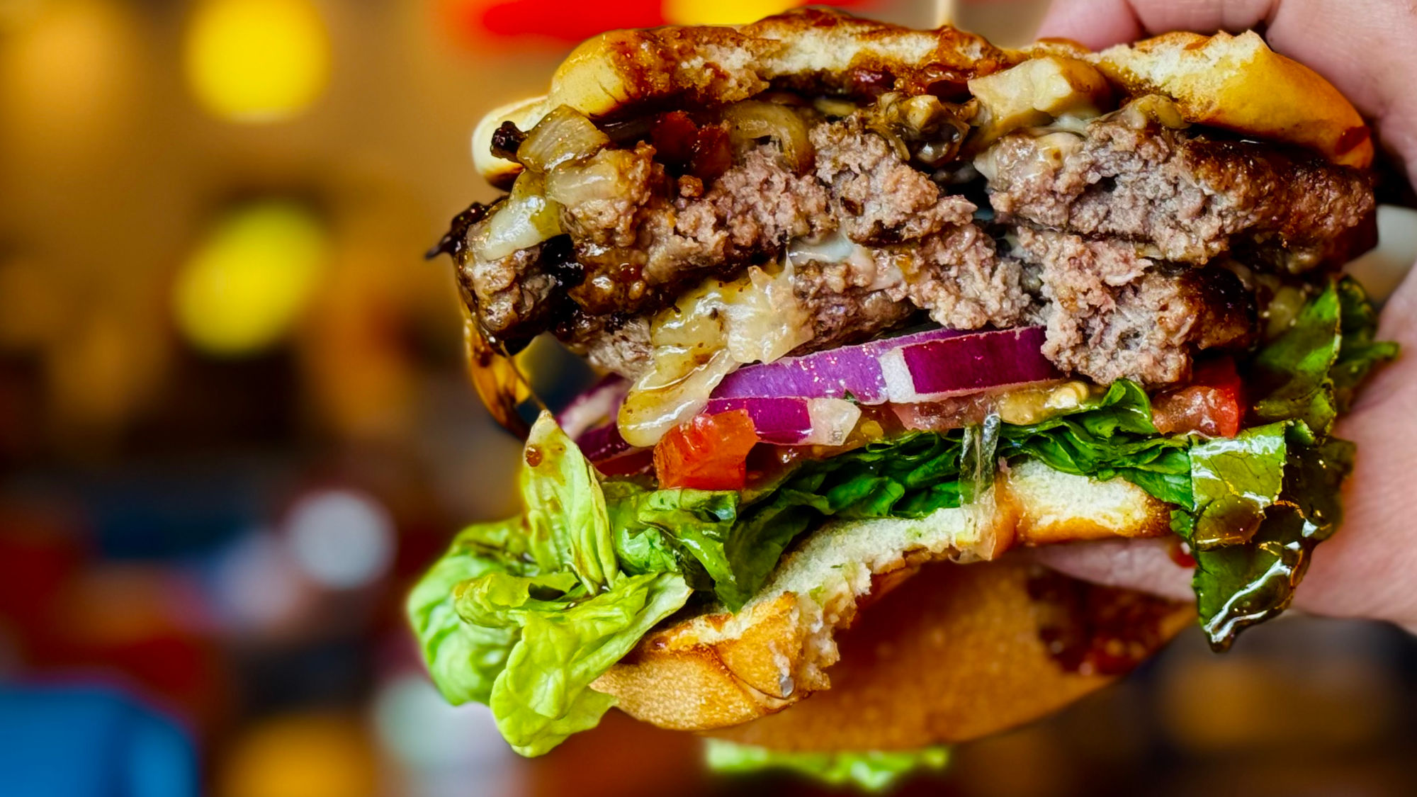 Denny's Bourbon Bacon Burger Double