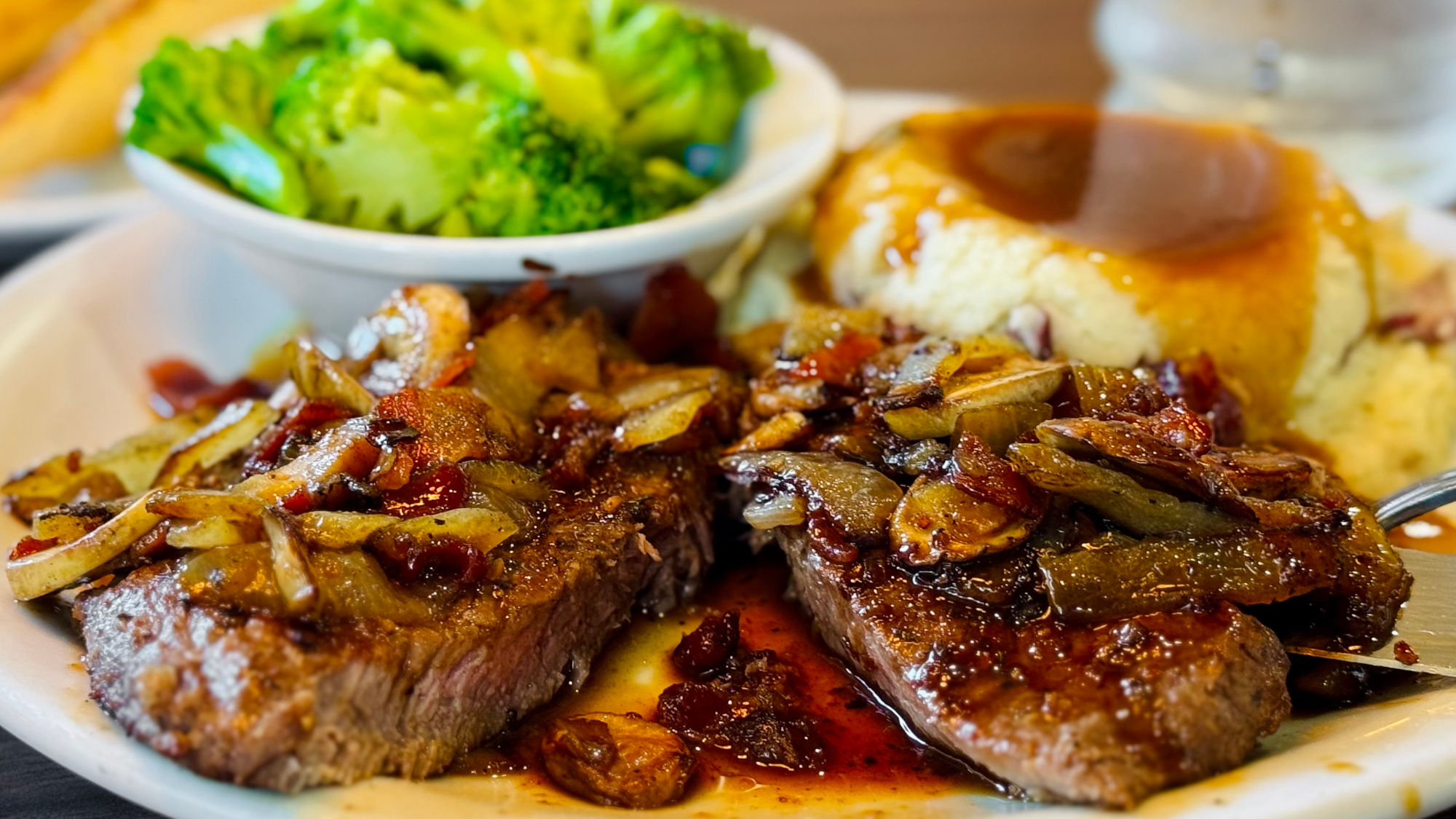 Bourbon Bacon Sirloin Denny's Bourbon Bacon Sirloin