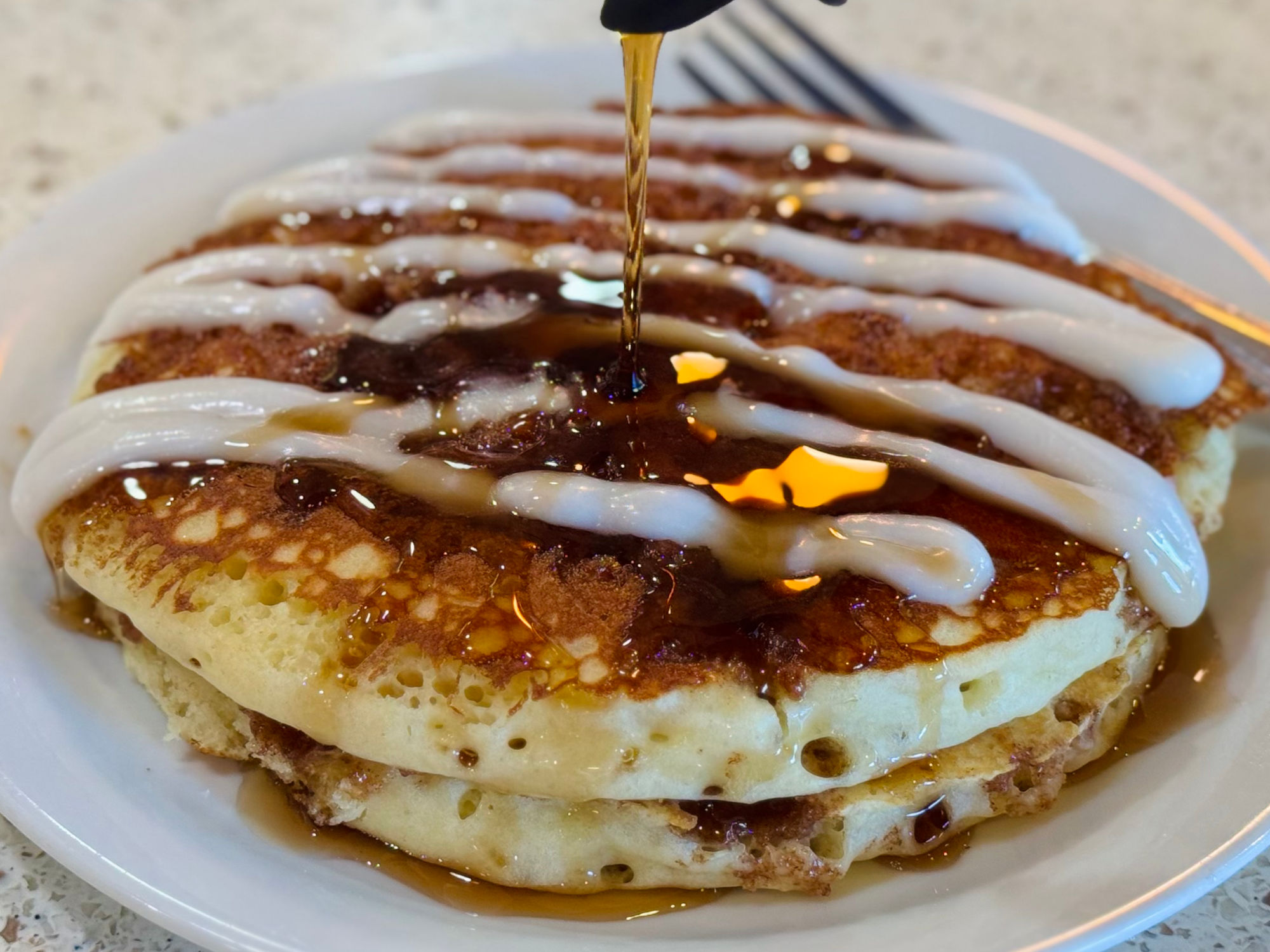 Cinnamon Roll Pancakes Denny's Cinnamon Roll Pancakes