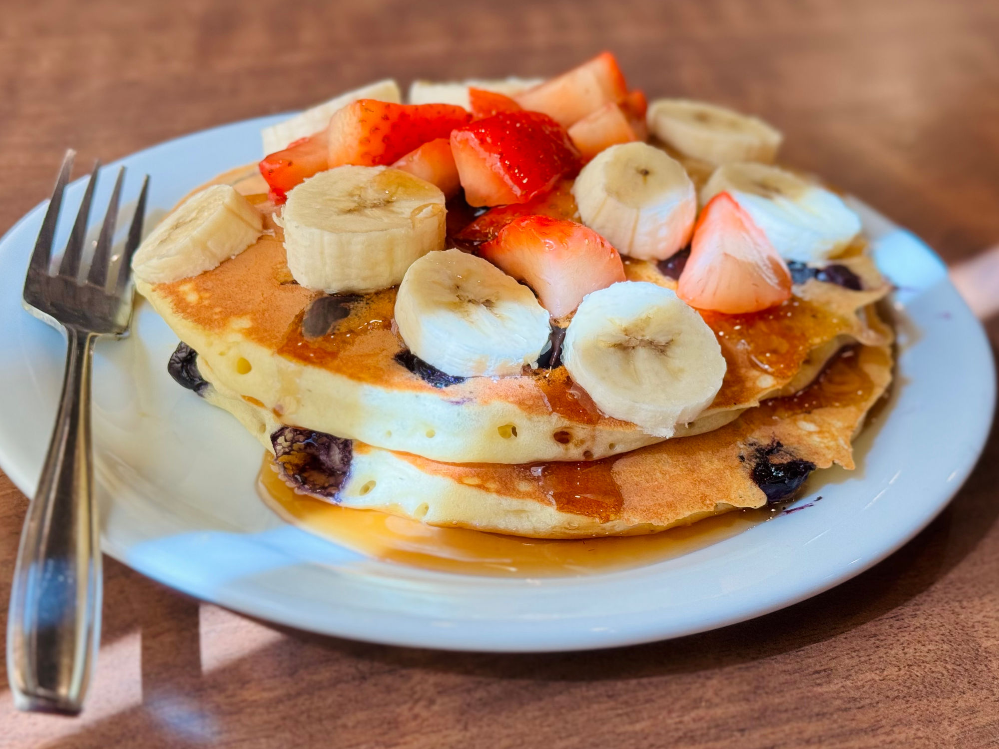 Double Berry Banana Pancakes Denny's Double Berry Banana Pancakes