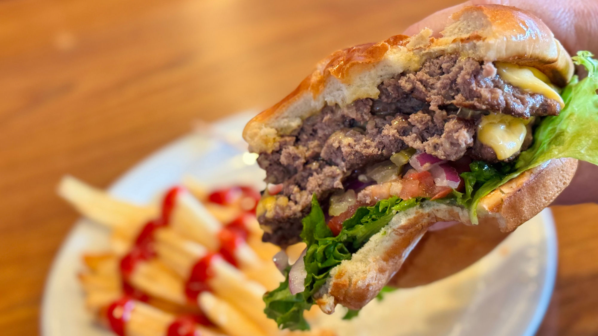Double Cheeseburger American Cheese Denny's Double Cheeseburger American Cheese