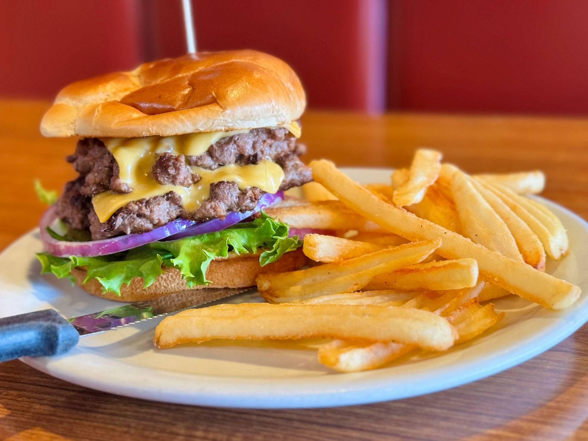 Double Cheeseburger Denny's Double Cheeseburger