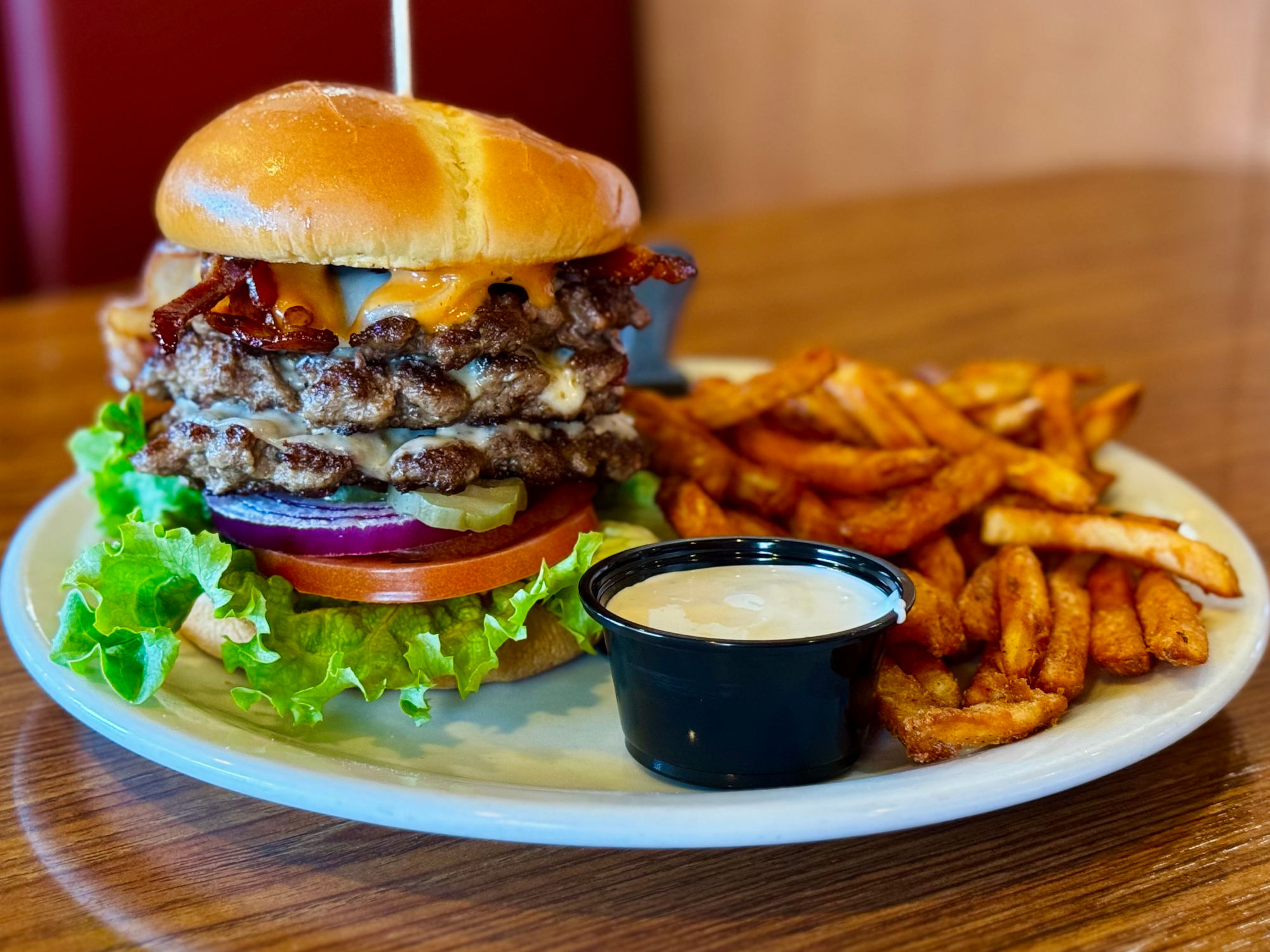 Triple Juicy Burger Denny's Triple Juicy Burger