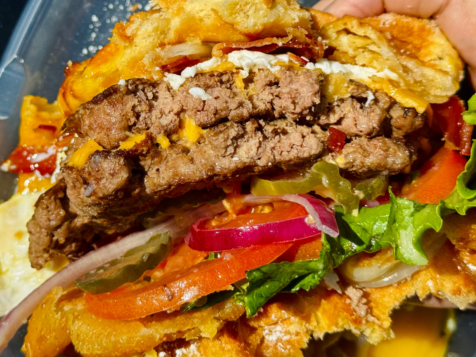 Waffle Burger Hack Denny's Waffle Burger Hack