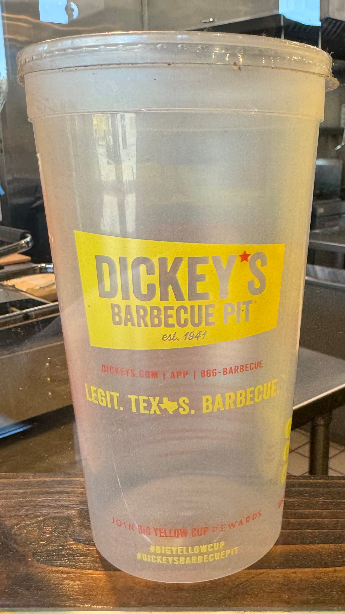 Clear Cup Dickey's BBQ Clear Cup