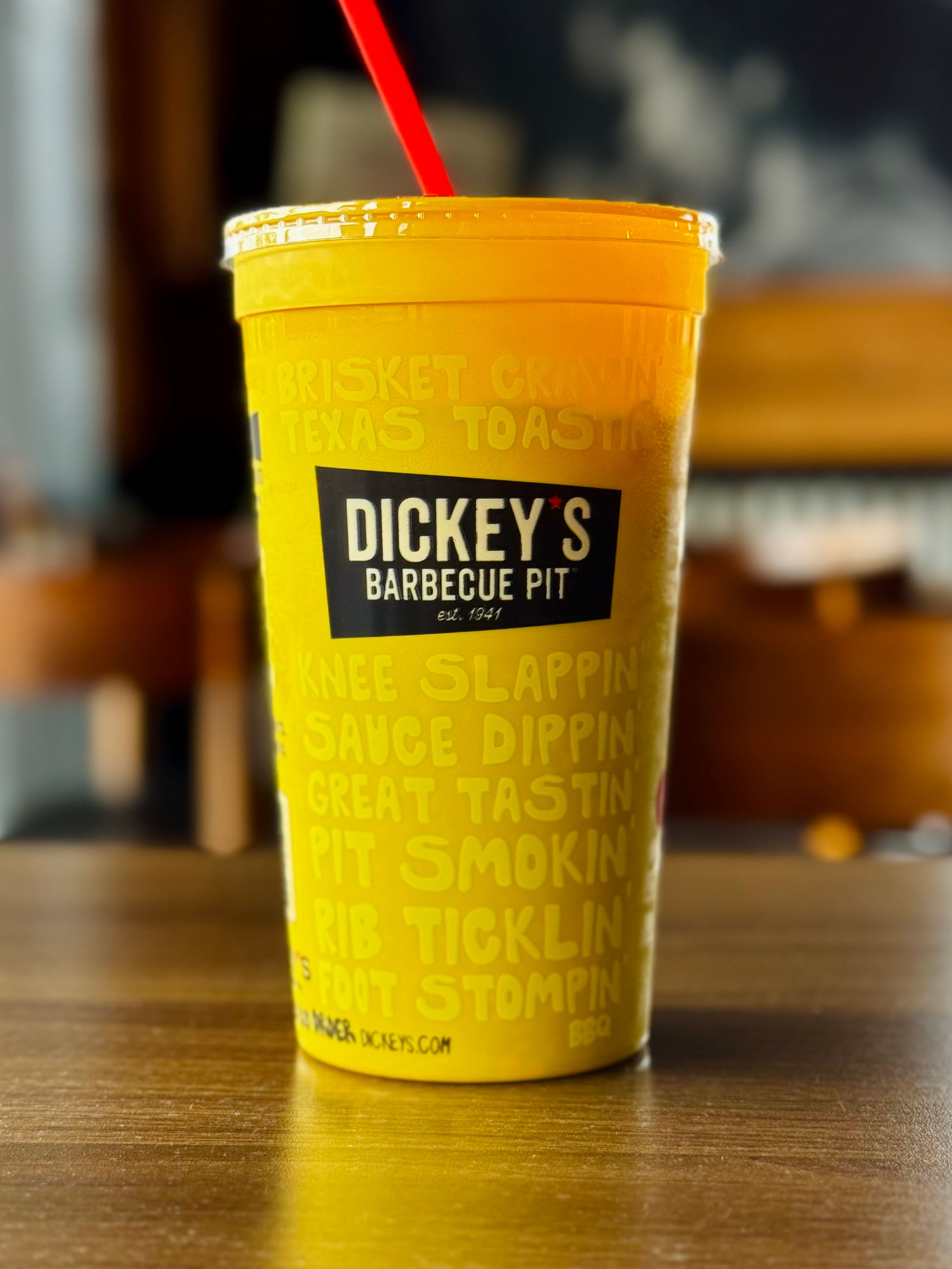 Iconic Yellow Cup Dickey's BBQ Iconic Yellow Cup