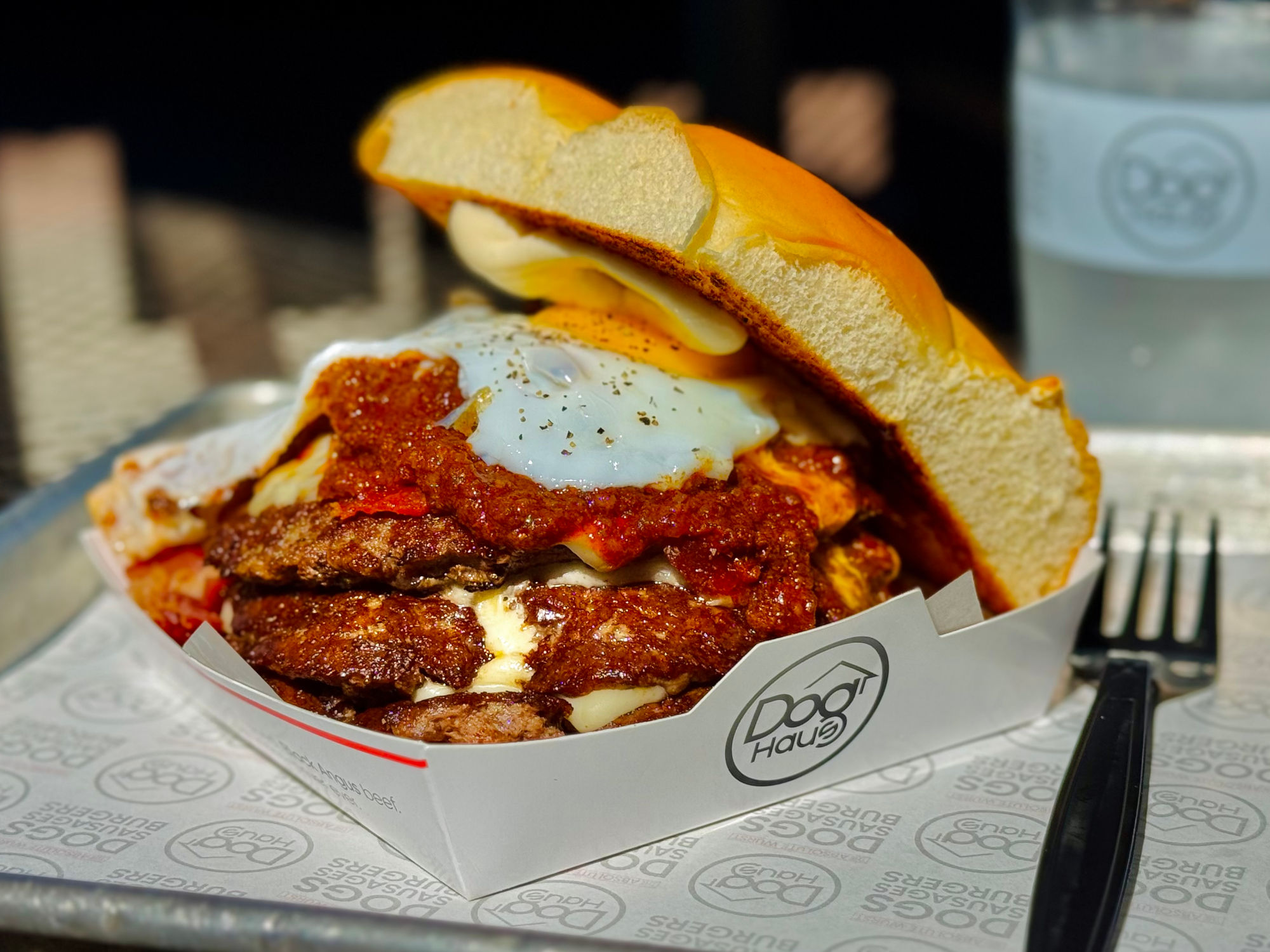 The Hangover Burger Dog Haus The Hangover Burger