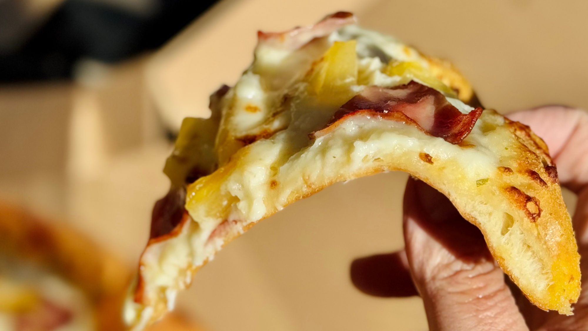 Domino's Alfredo Sauce with Ham & Pineapple Pizza