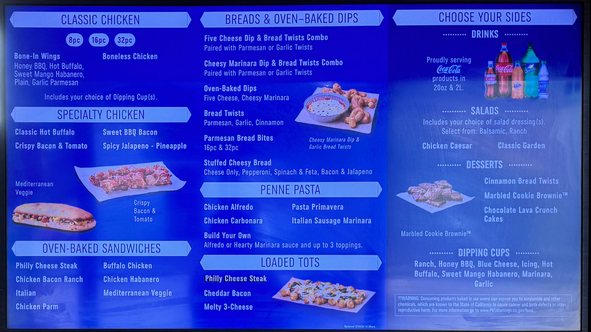 Domino's Menu Board
