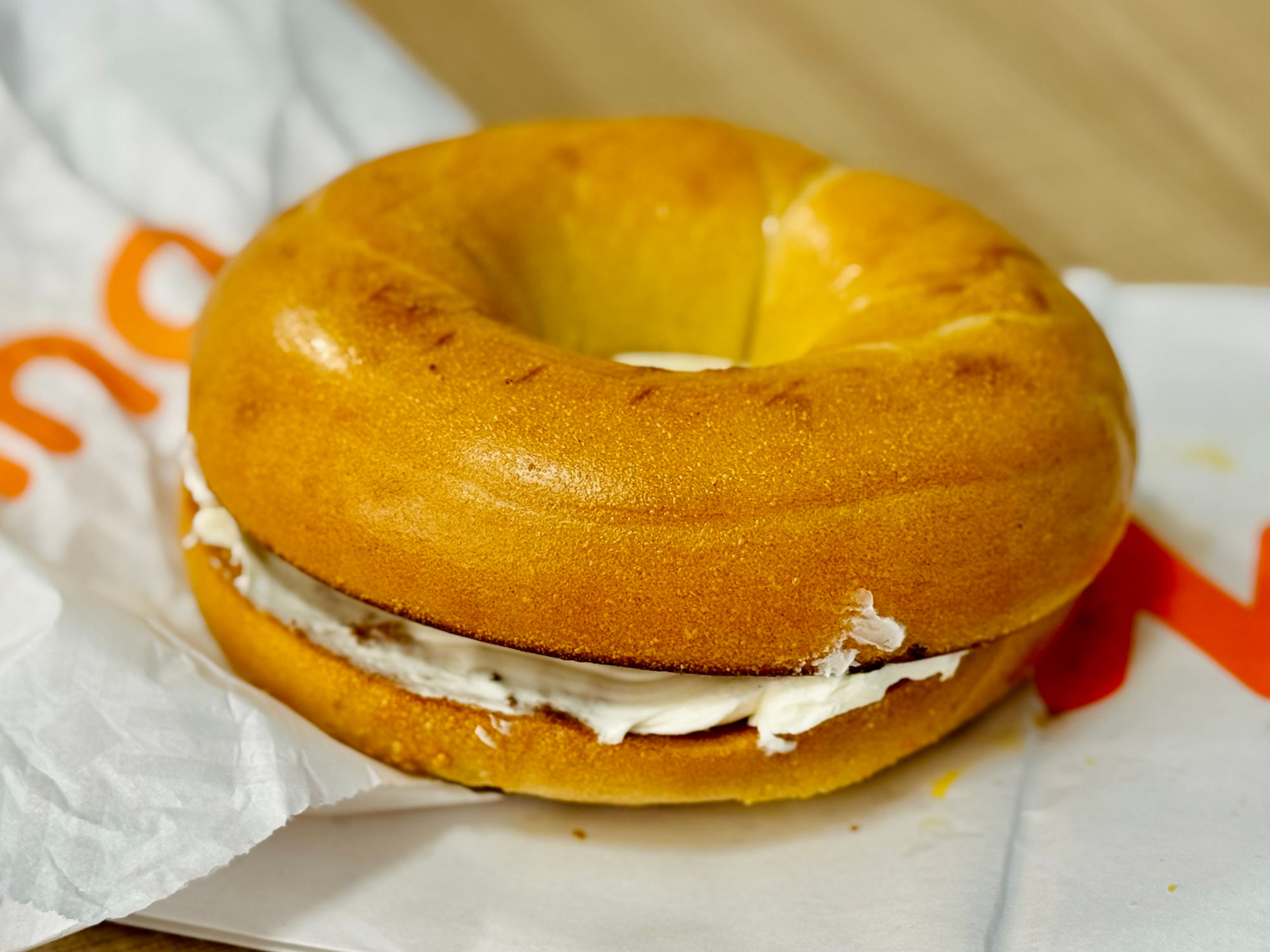 Dunkin' Bagel with Cream Cheese Spread