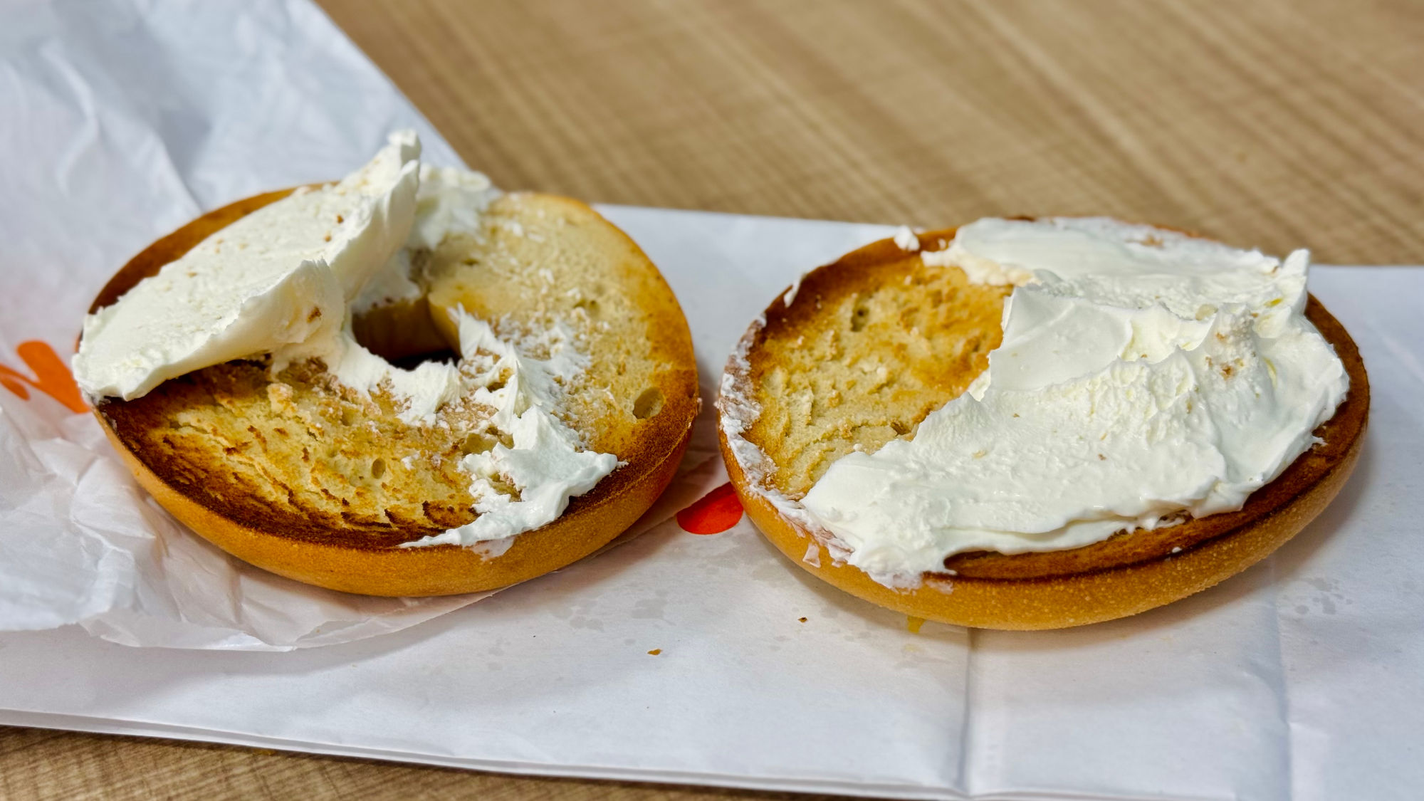 Dunkin' Bagel with Plain Cream Cheese Spread